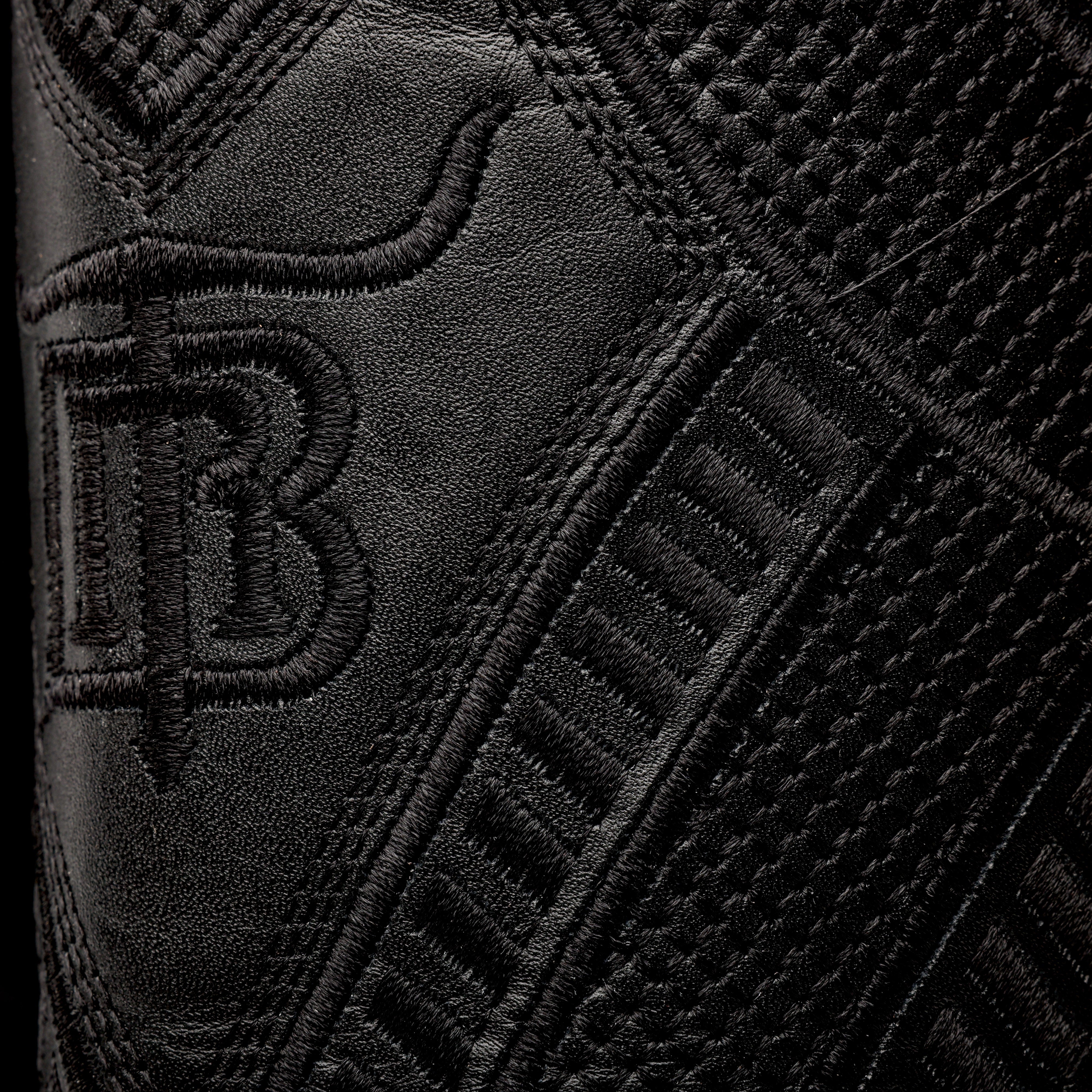 Matte Black Python Leather Boots - Square Toe