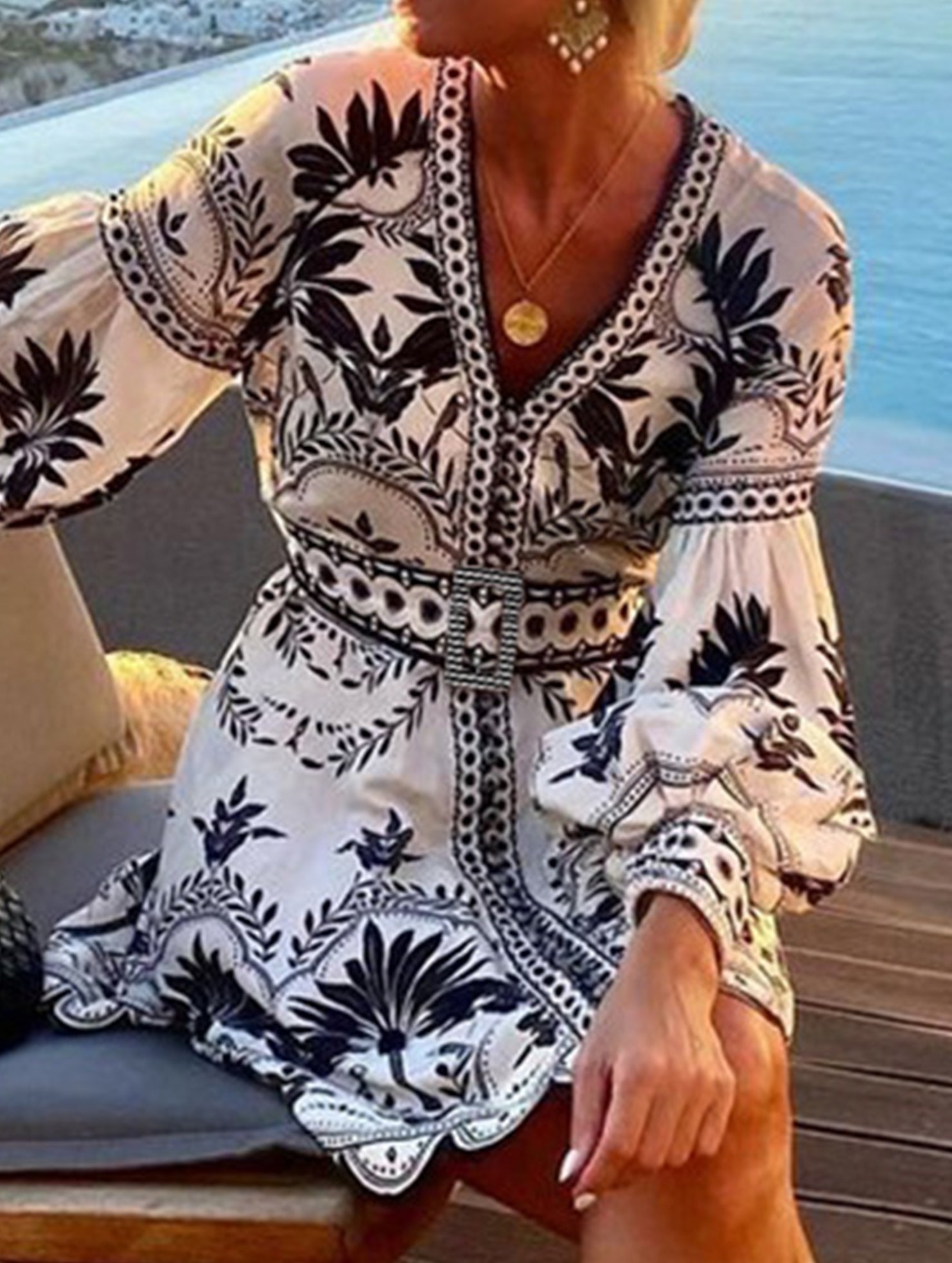 Printed Beach Mini Dress