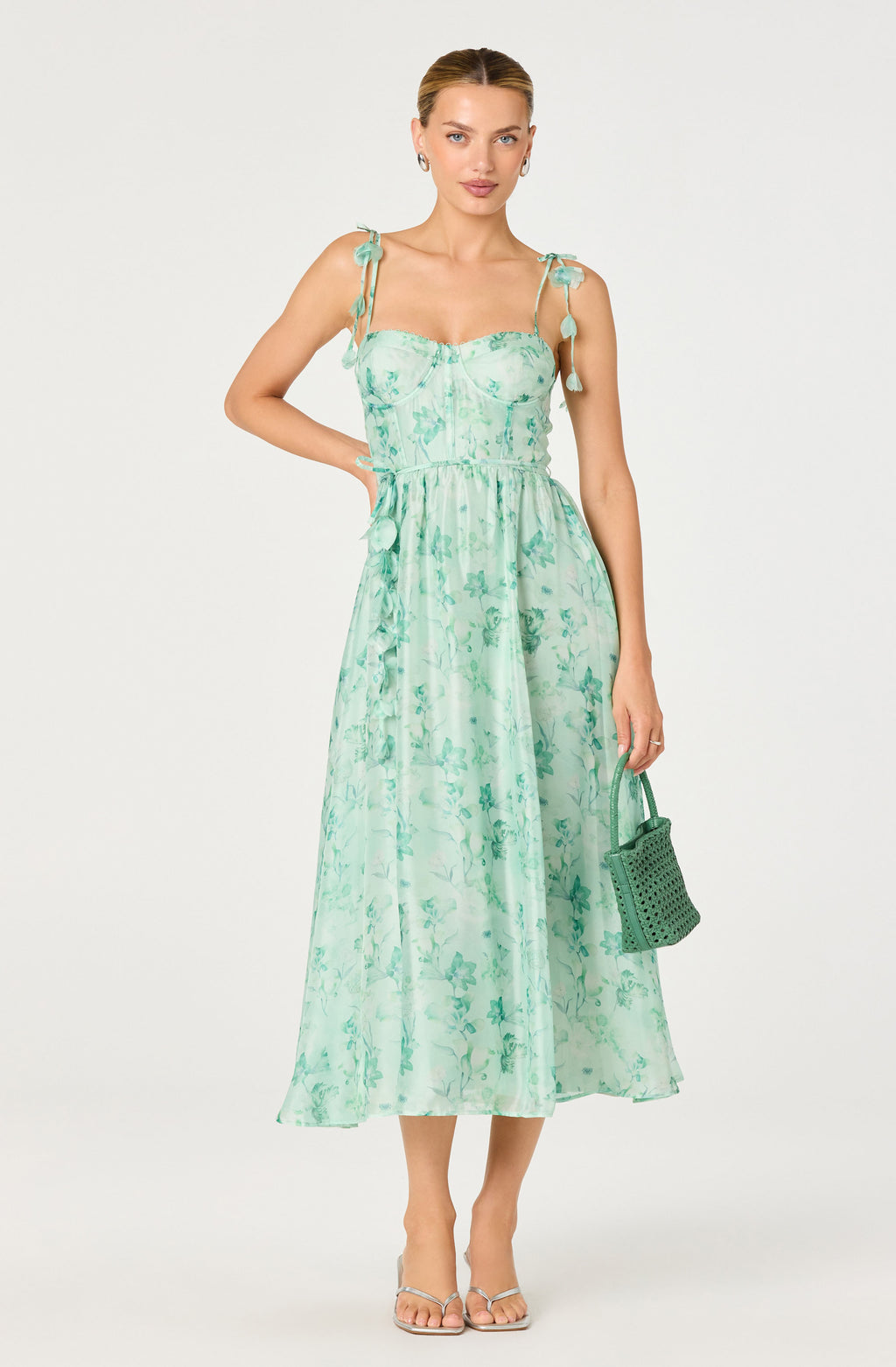 Halcyon Dress in Green Floral