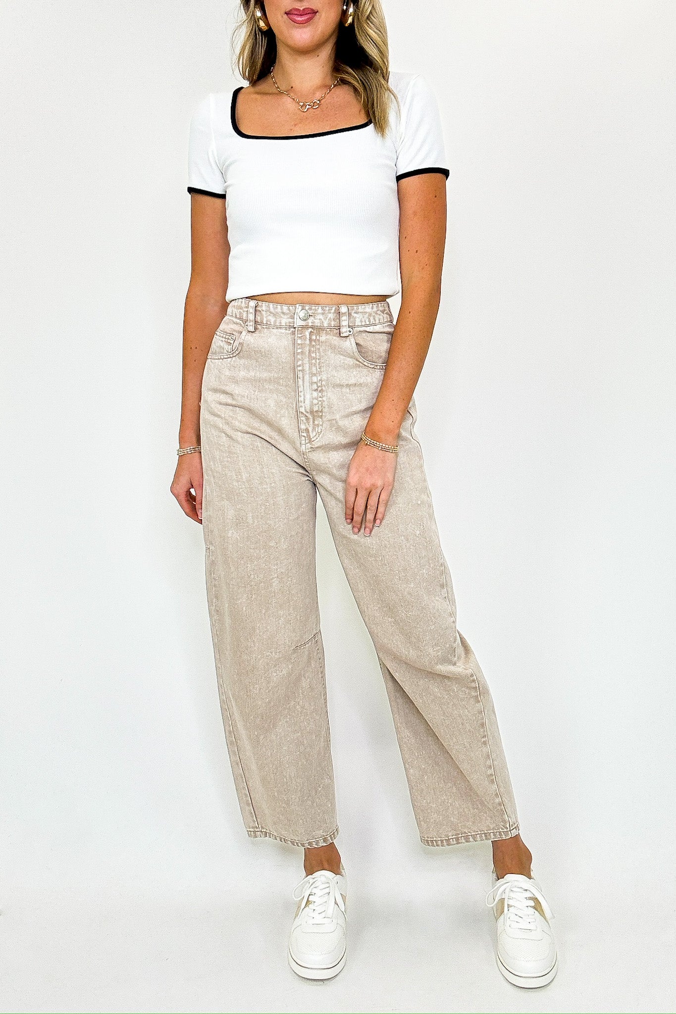 High Waist Solid Jeans