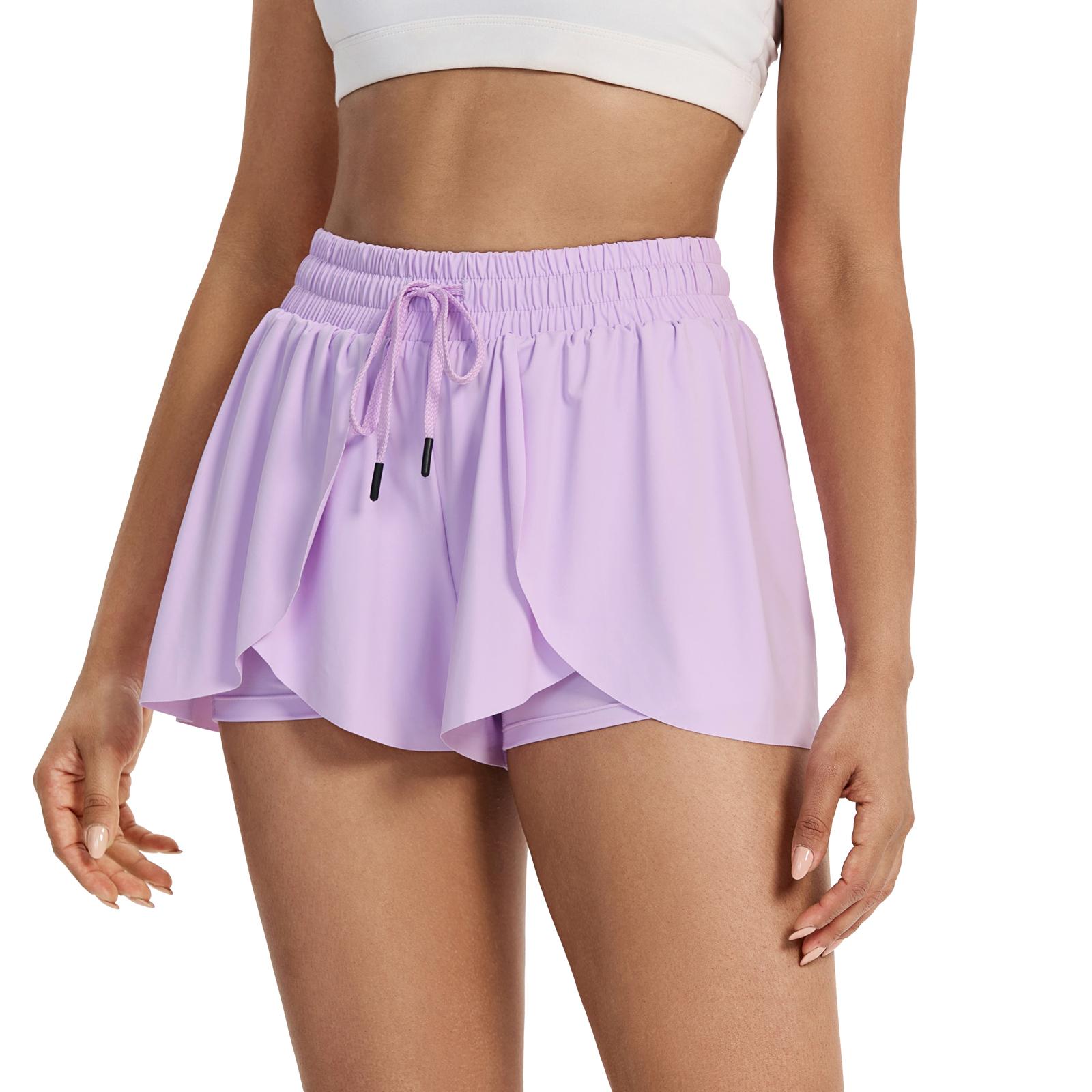 🔥Women’s Flowy 2-in-1 Running Skort Shorts with Pockets