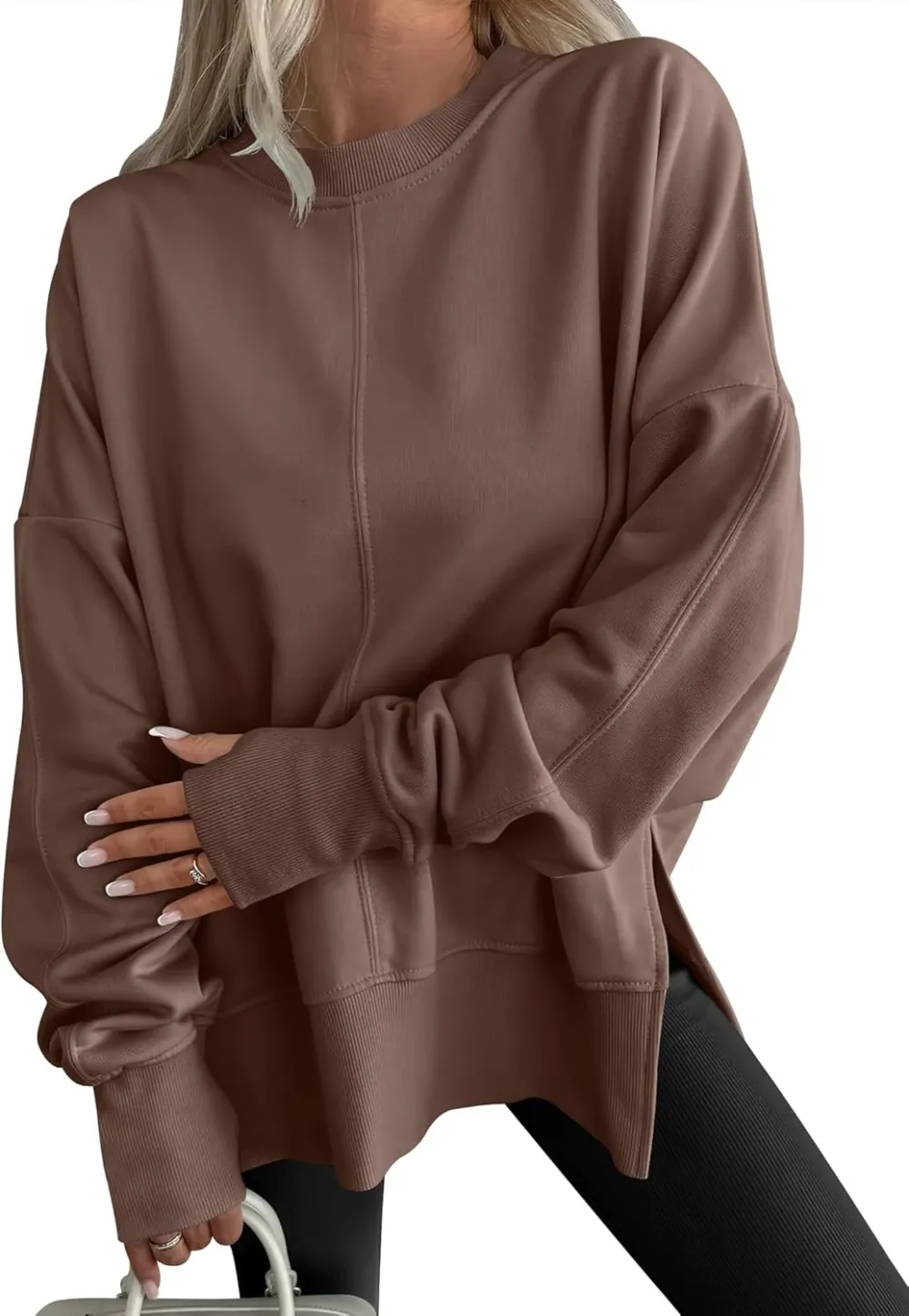 Women Oversized Sweatshirts Thumbhole Long Sleeve Hoodies Shirts