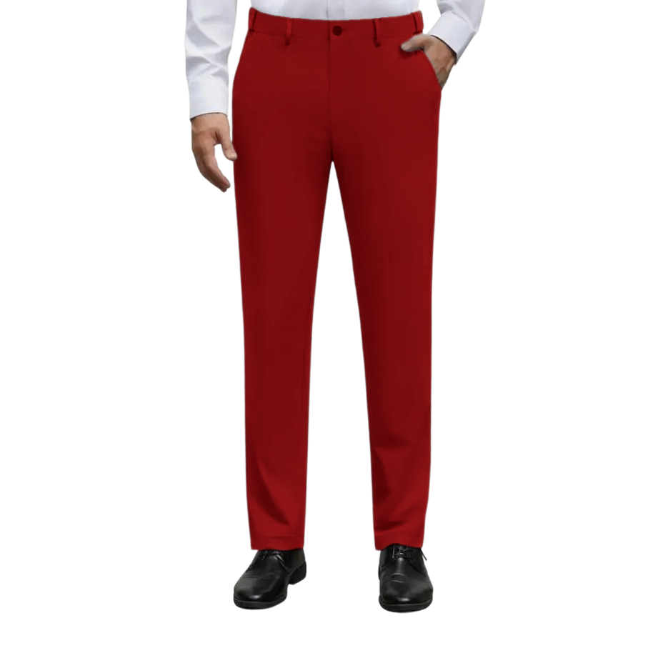 Men's Stretch Dress Pants No Iron Golf Pants Expandable Waist Flat Front Business Casual Pants