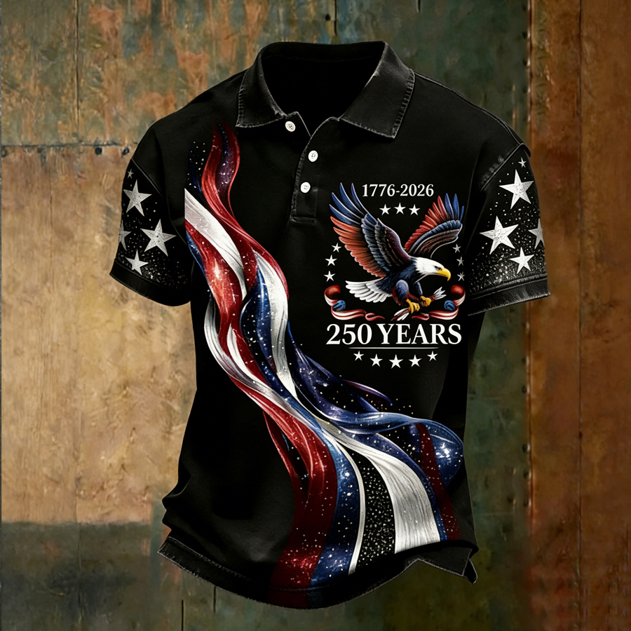 Men'S 250Th Anniversary Printed Casual Collar Shirt