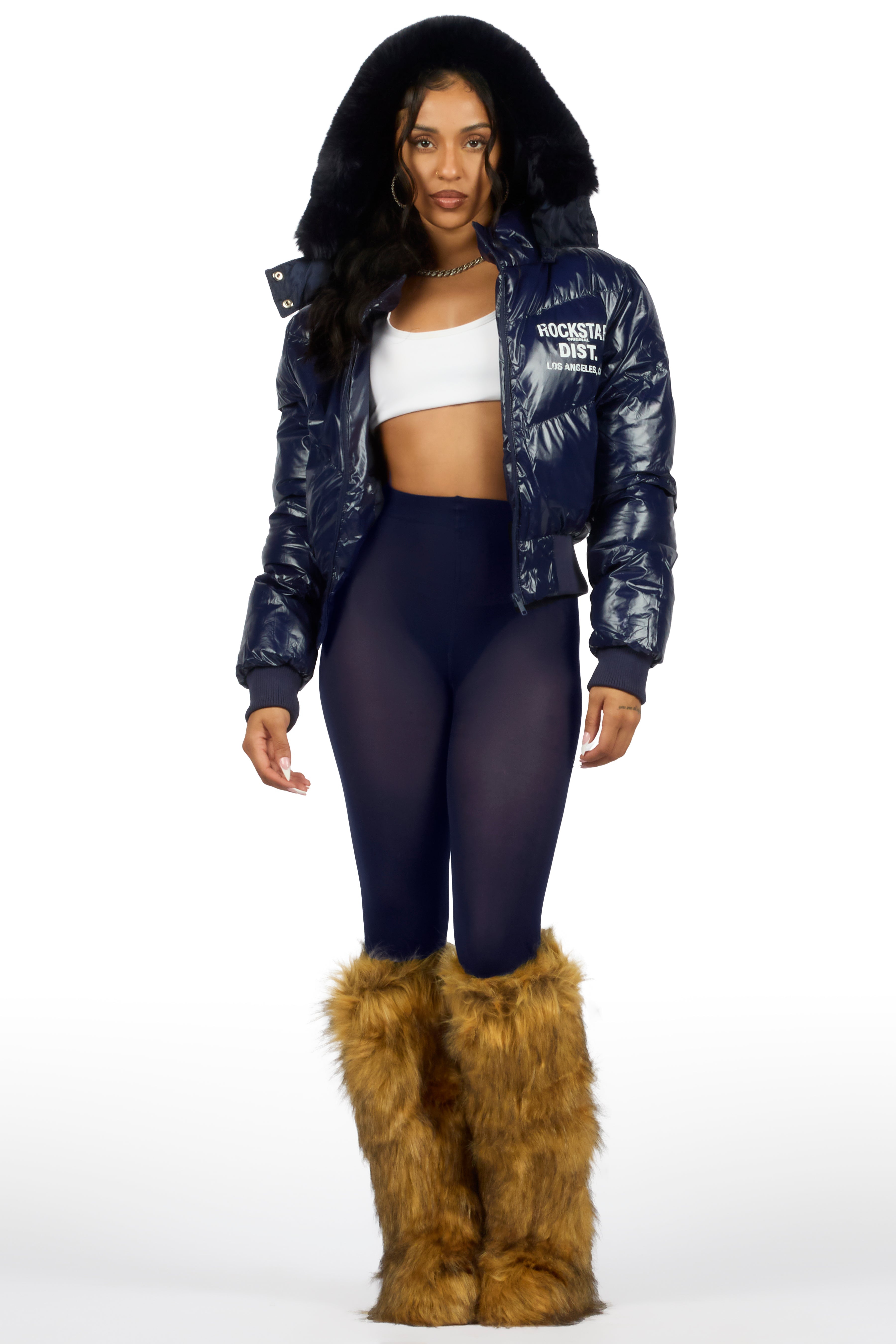 Moncia Navy Puffer Jacket