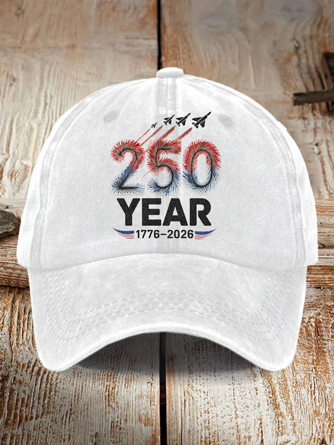 250Th Anniversary Washed Cotton Duckbill Cap For Both Men And Women