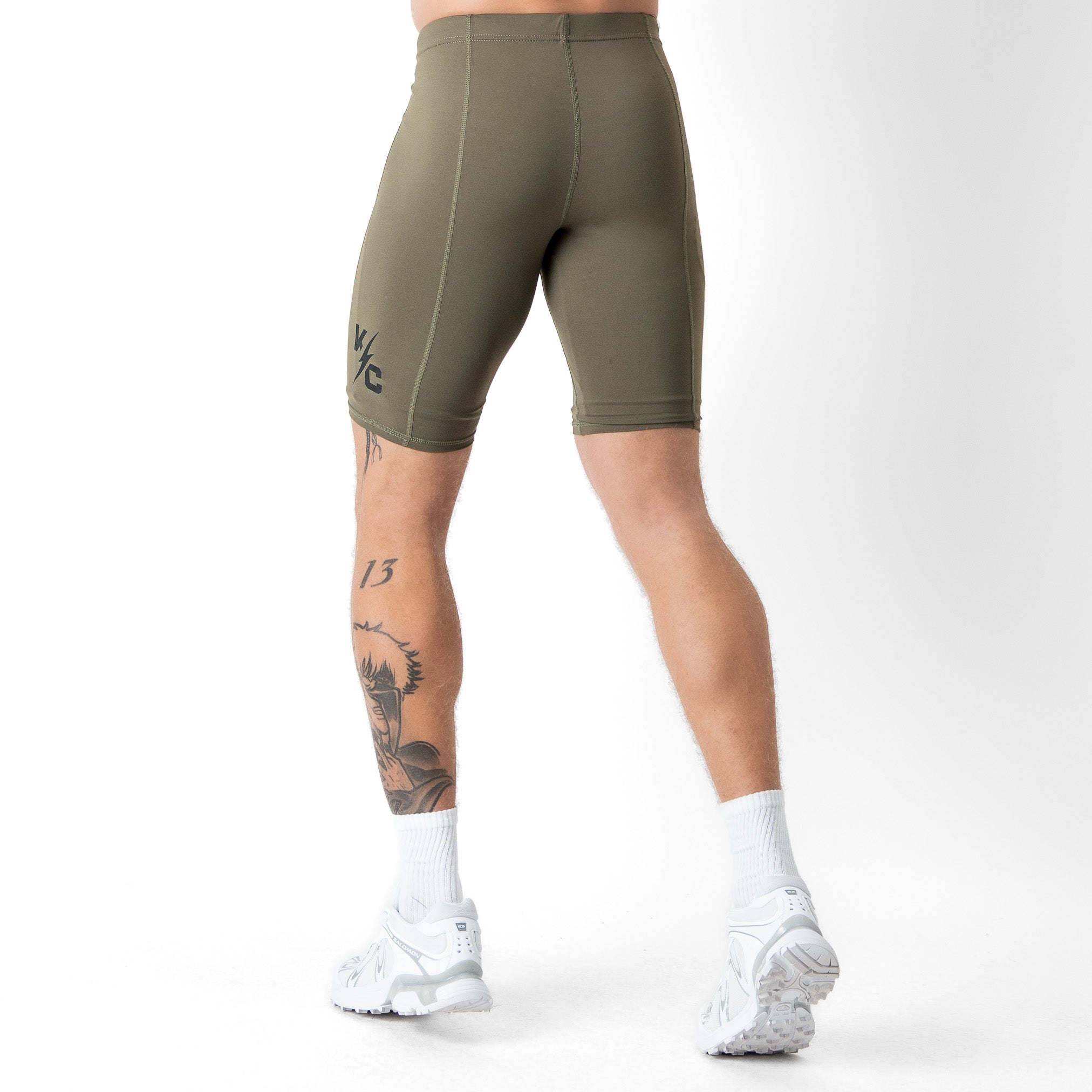 TIRADE TECH COMPRESSION SHORTS - OLIVE