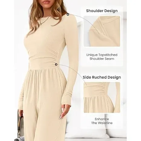 🔥Last Day 89% OFF🔥Women's Winter 2-Piece Set – Warm Top & Wide-Leg Pants