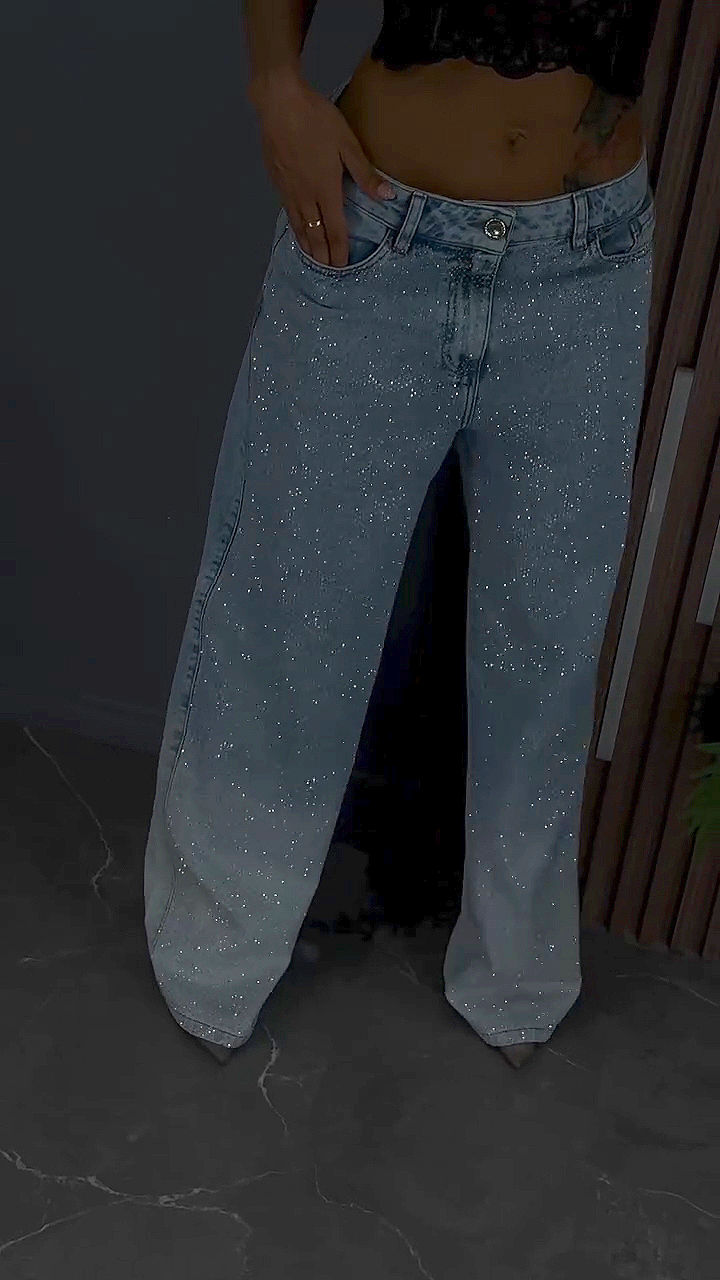 Women's Gradient Hot Diamond Casual Jeans