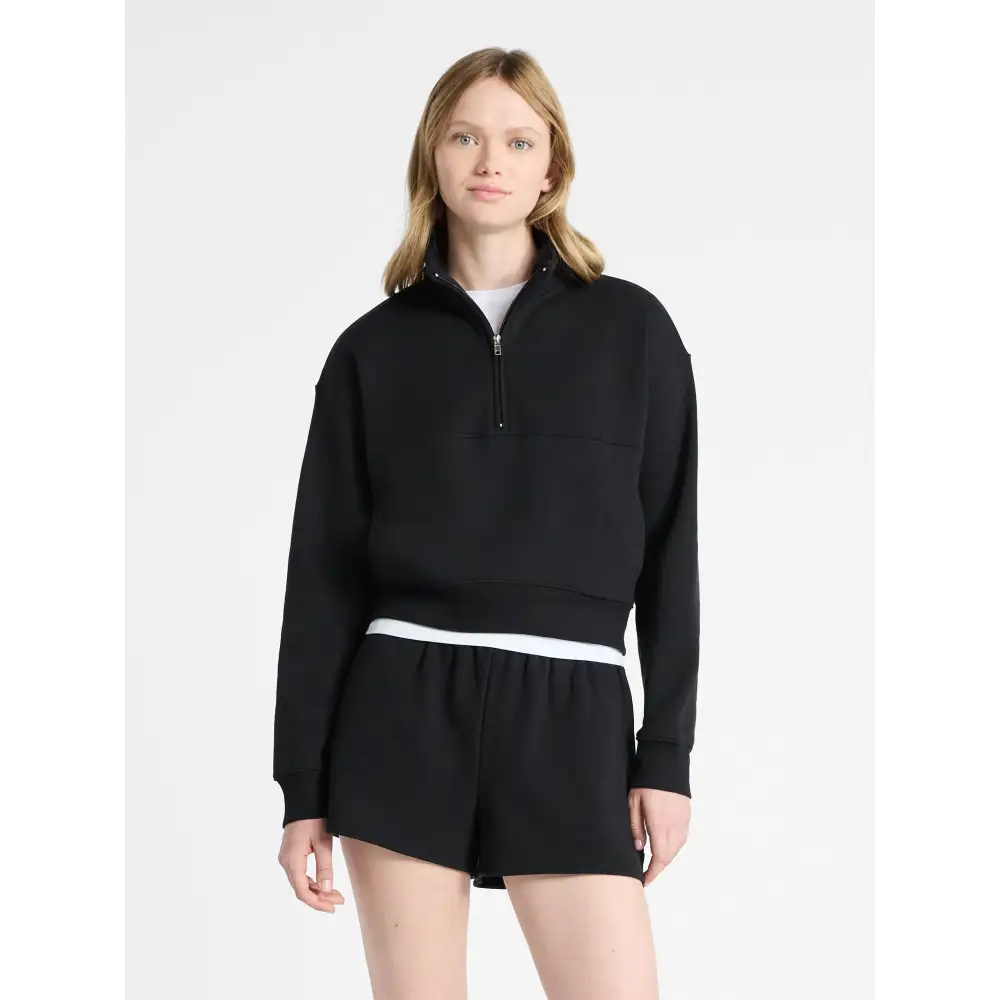 Women’s 2-Piece Set – Half Zip Sweatshirt & Wide Leg Pants