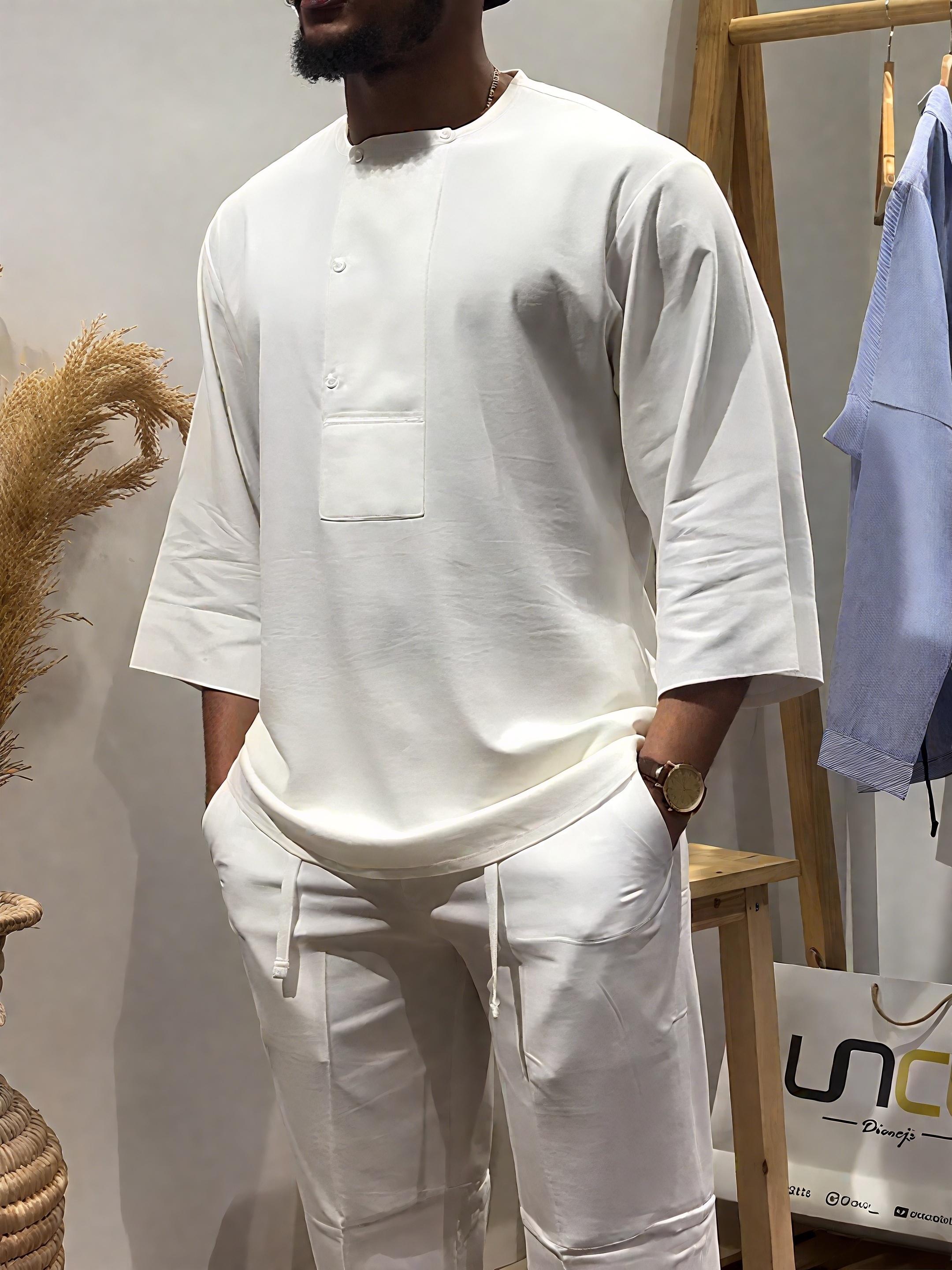 Men's Exclusive Design Cotton and Linen Trousers