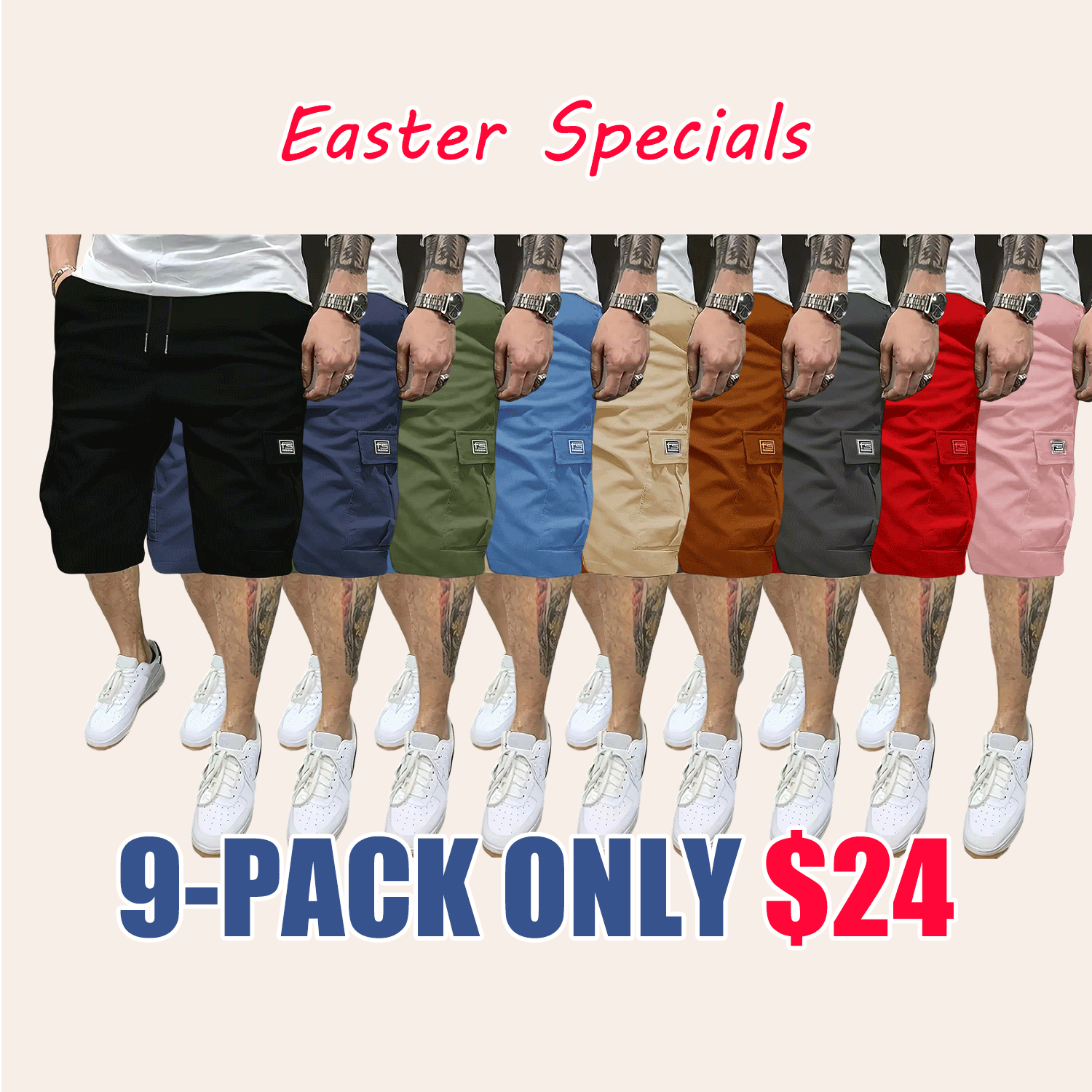 💥Easter Sale!🩳 Men's Casual Summer Shorts – Slanted Pocket Everyday Comfort