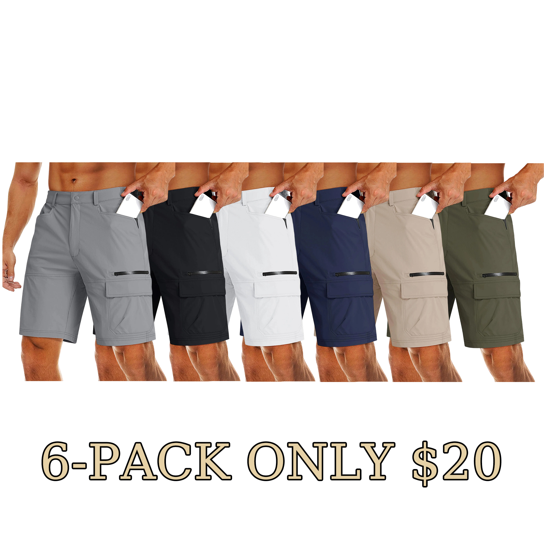 Men’s Quick-Dry Hiking Cargo Shorts