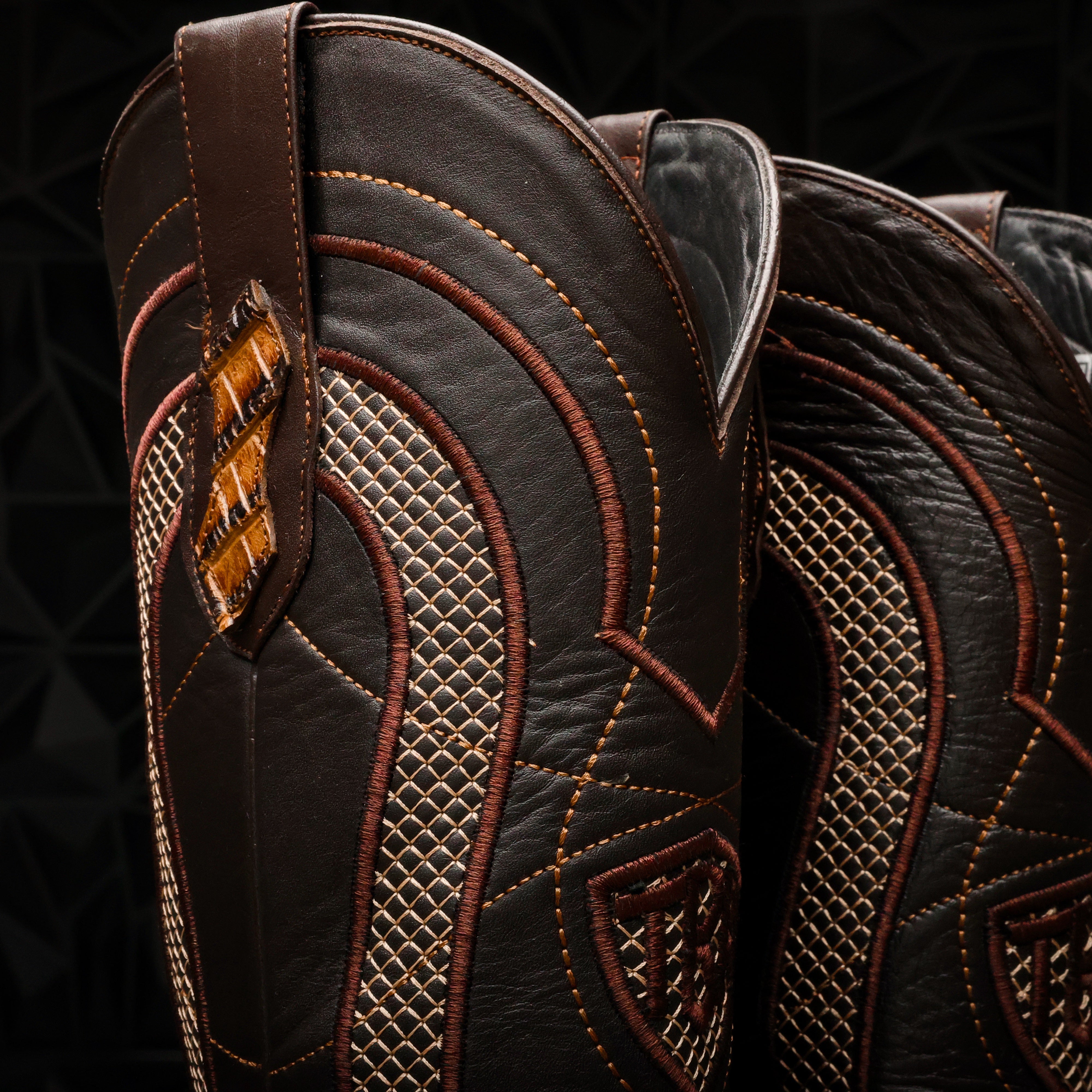 Honey Caiman Belly Leather Boots - Cutter Toe