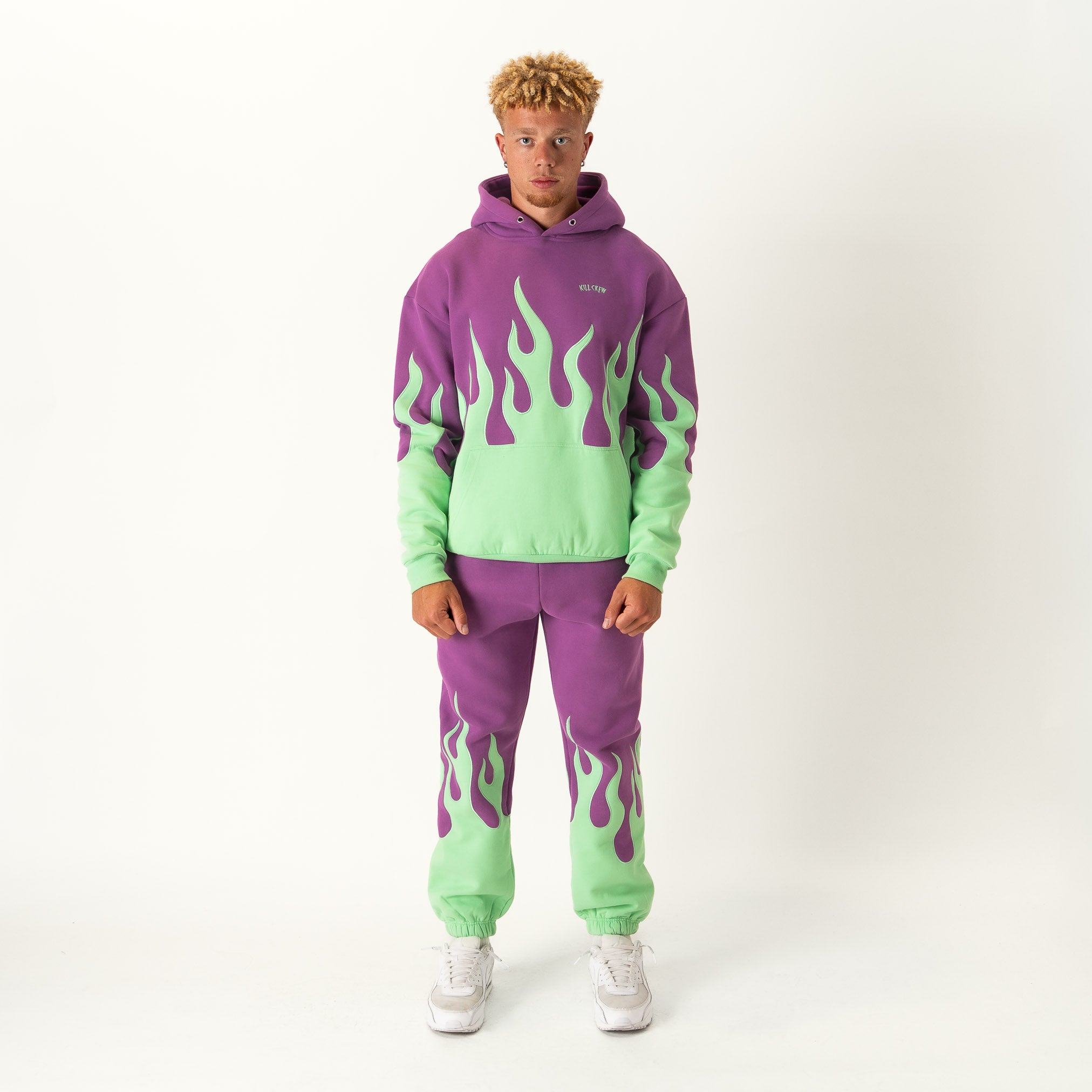 PREMIUM HEATER SWEATS - PURPLE / GREEN