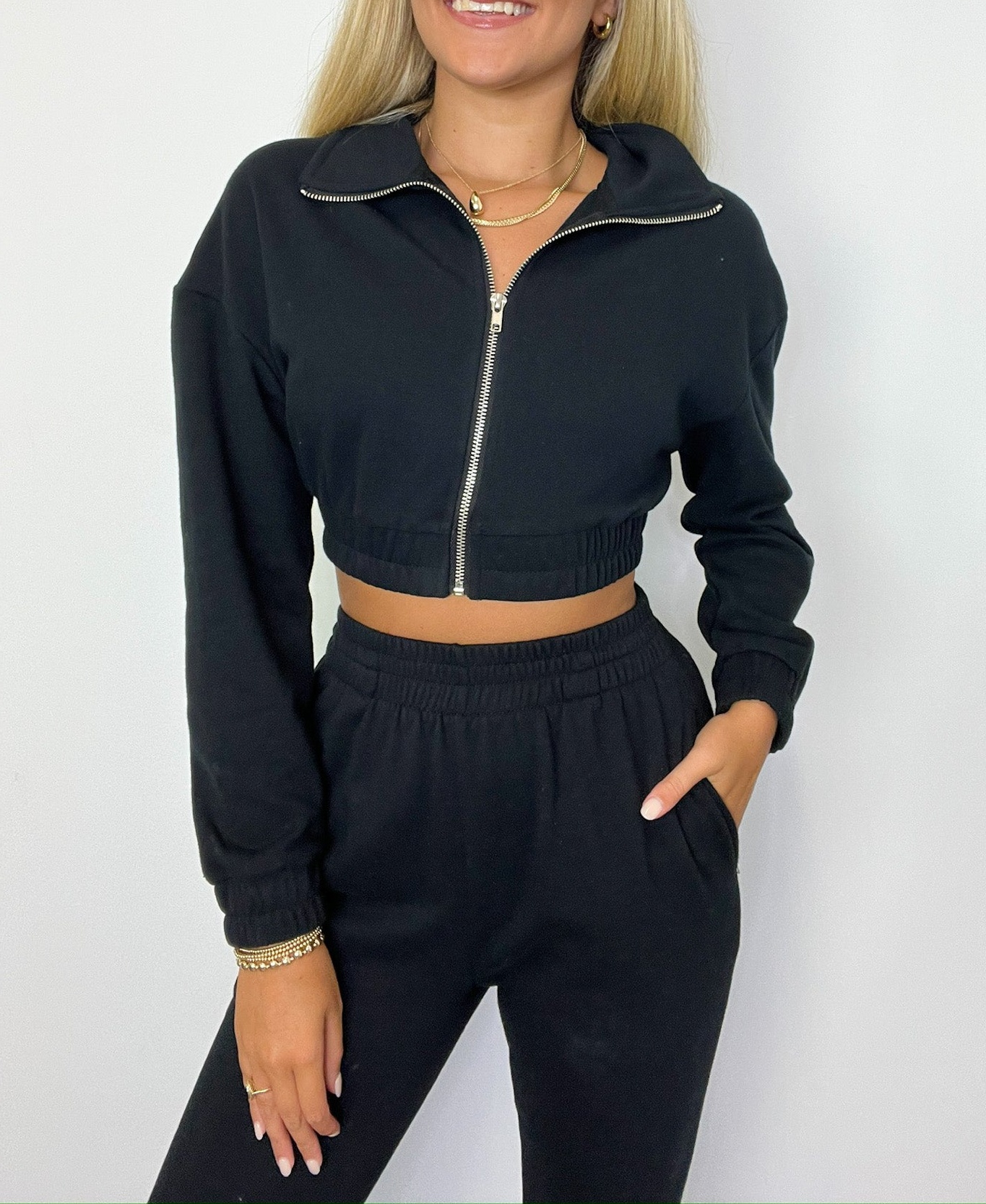 French Terry Zip Up Jacket