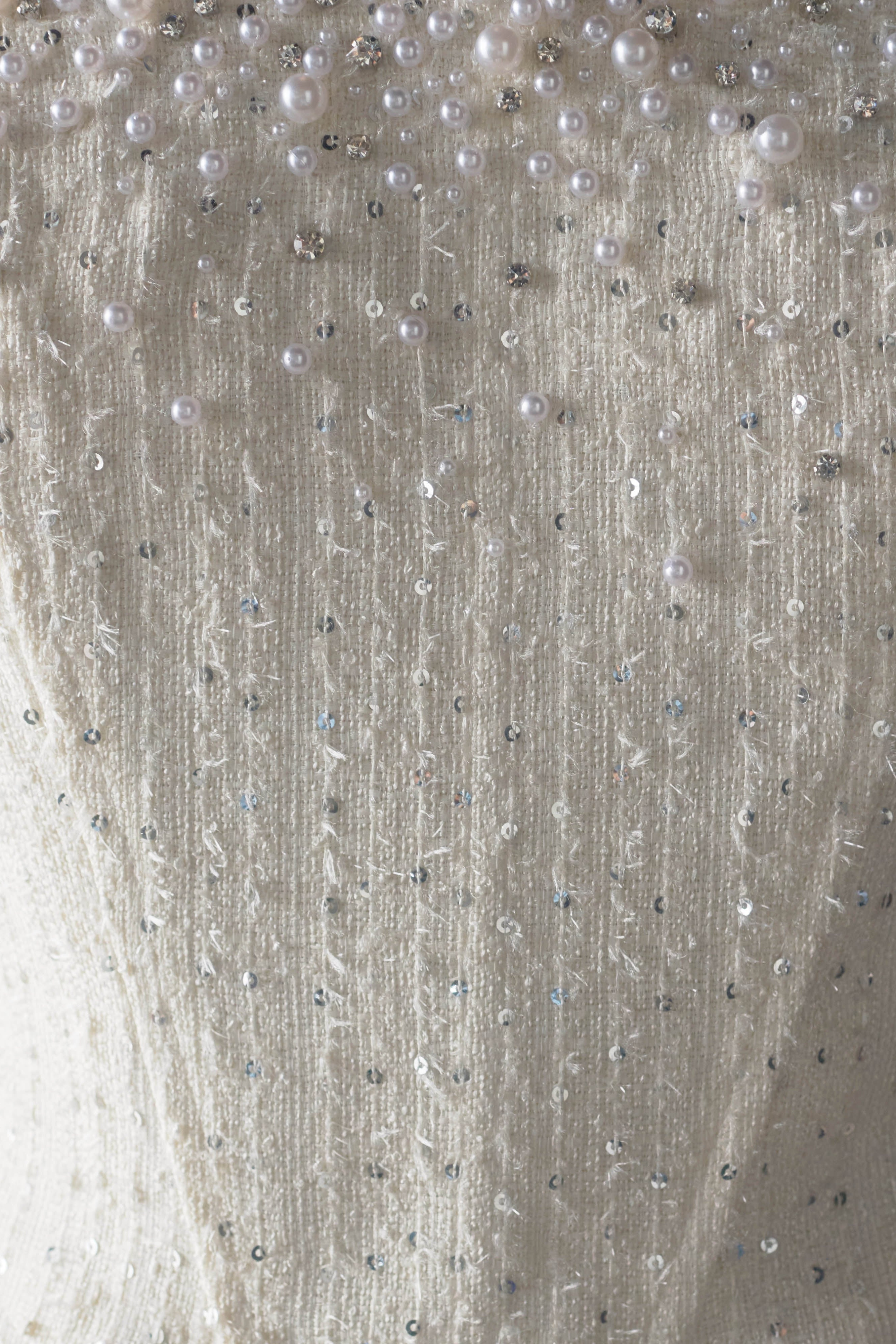 White Tweed Corset Mini Dress