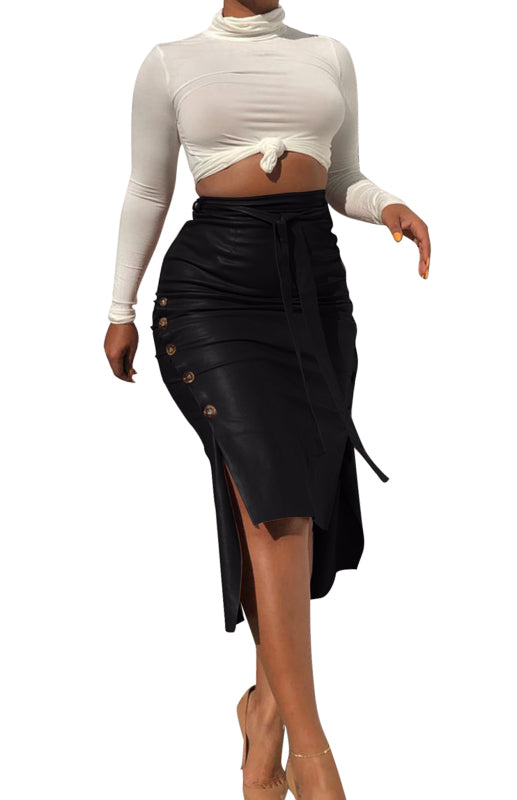Ladies Slit Midi Slim Skirt