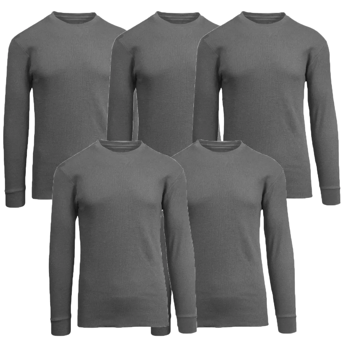 Men's Waffle-Knit Long Sleeve Crew Neck & Henley Thermal Shirts