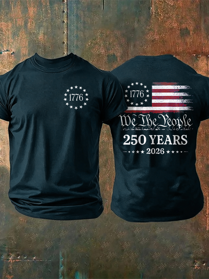 Men'S Round Neck Printed T-Shirt