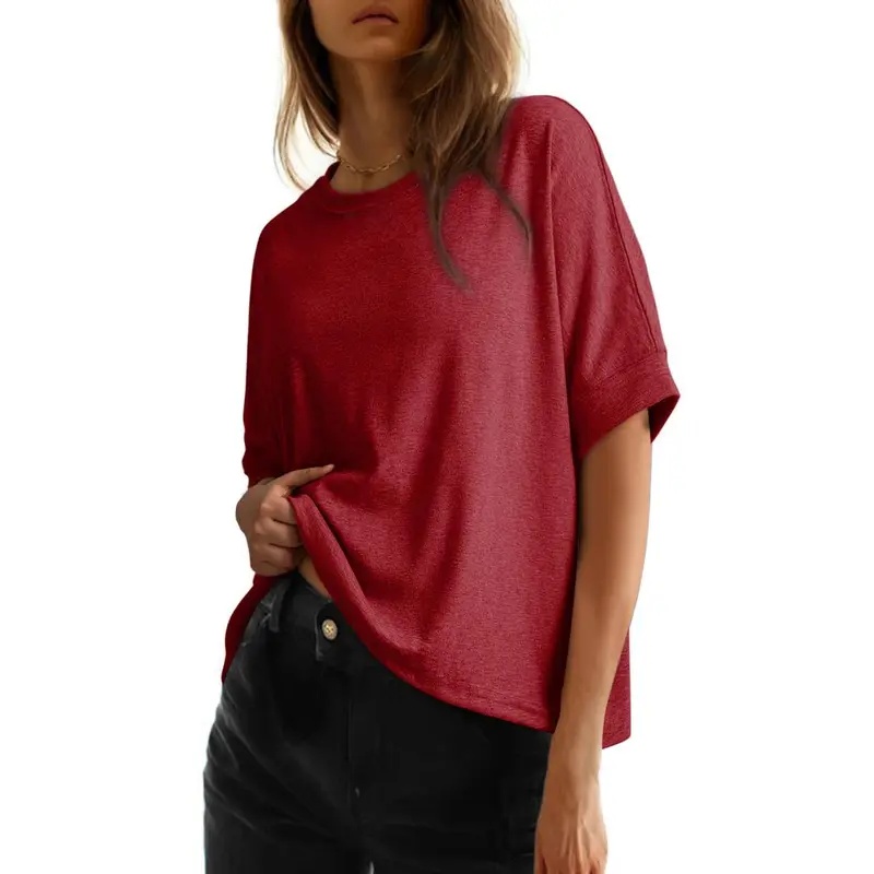 Women's Tops for Women 2026 Loose Oversized Basic Tee Comfortable Soft Fabric Flattering Fit