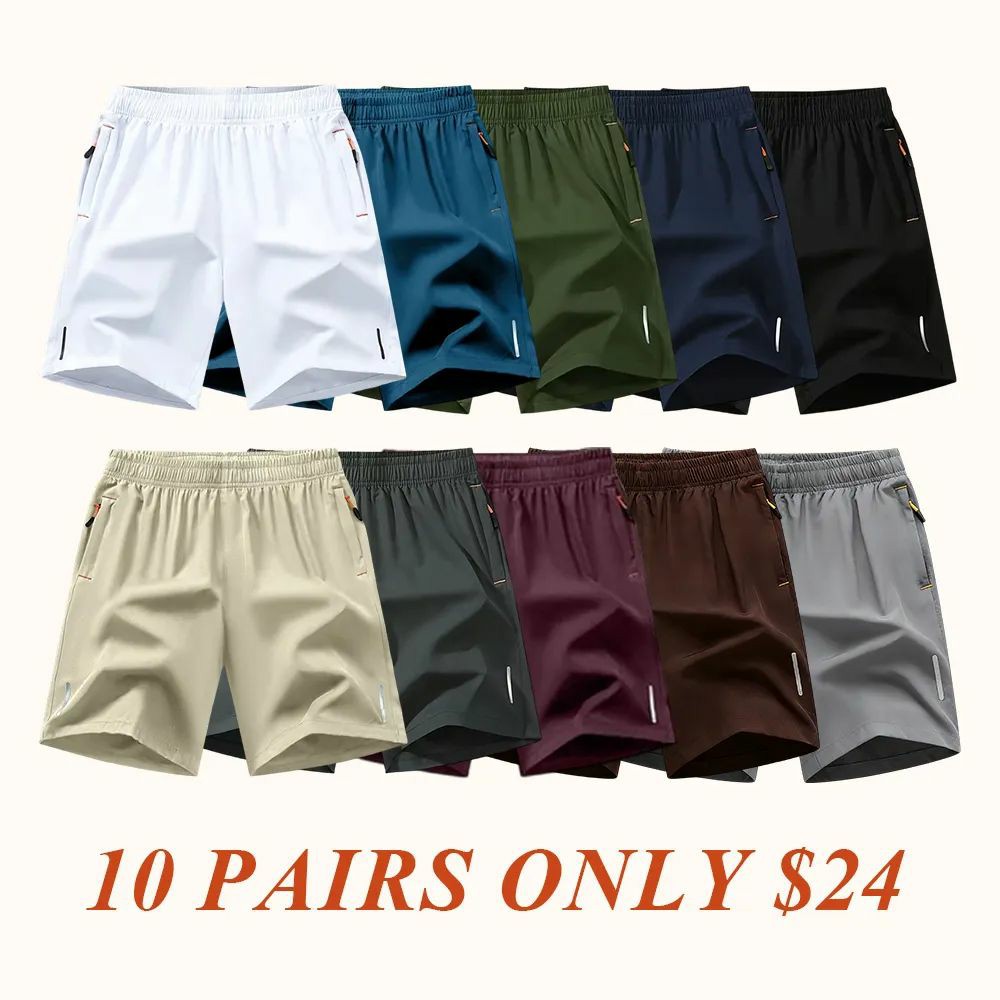 Men's 10-Pack Quick-Dry Athletic Shorts