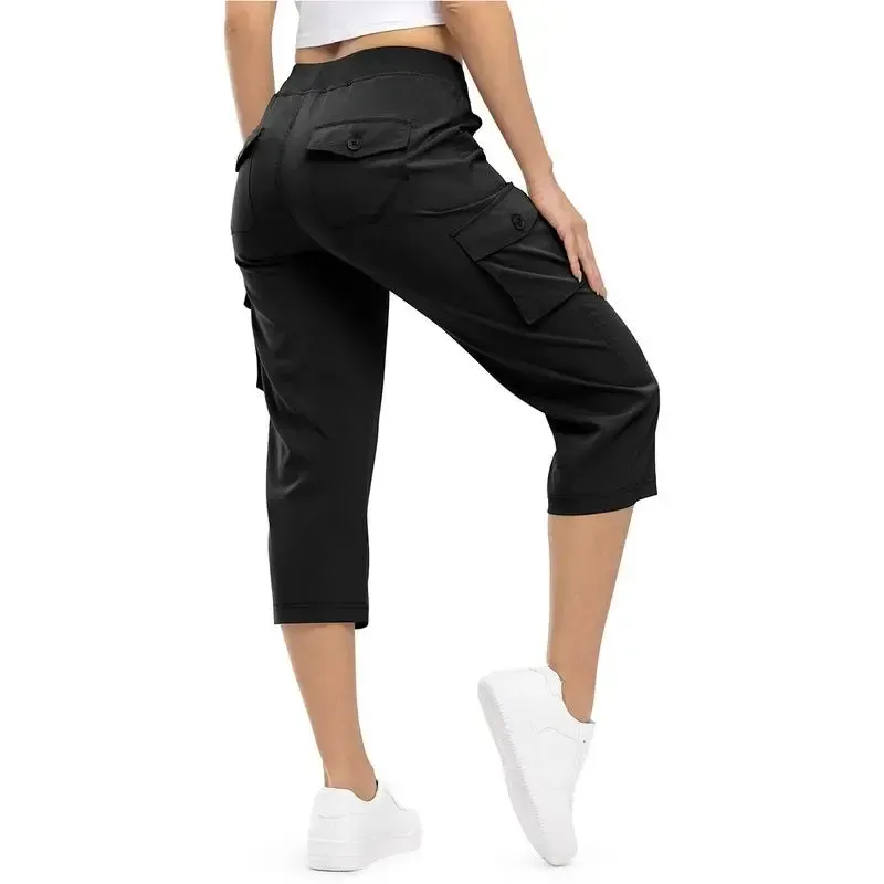🔥8-Pack Women's Lightweight Cargo Capris – Multi-Pocket Casual Capris (All Colors)