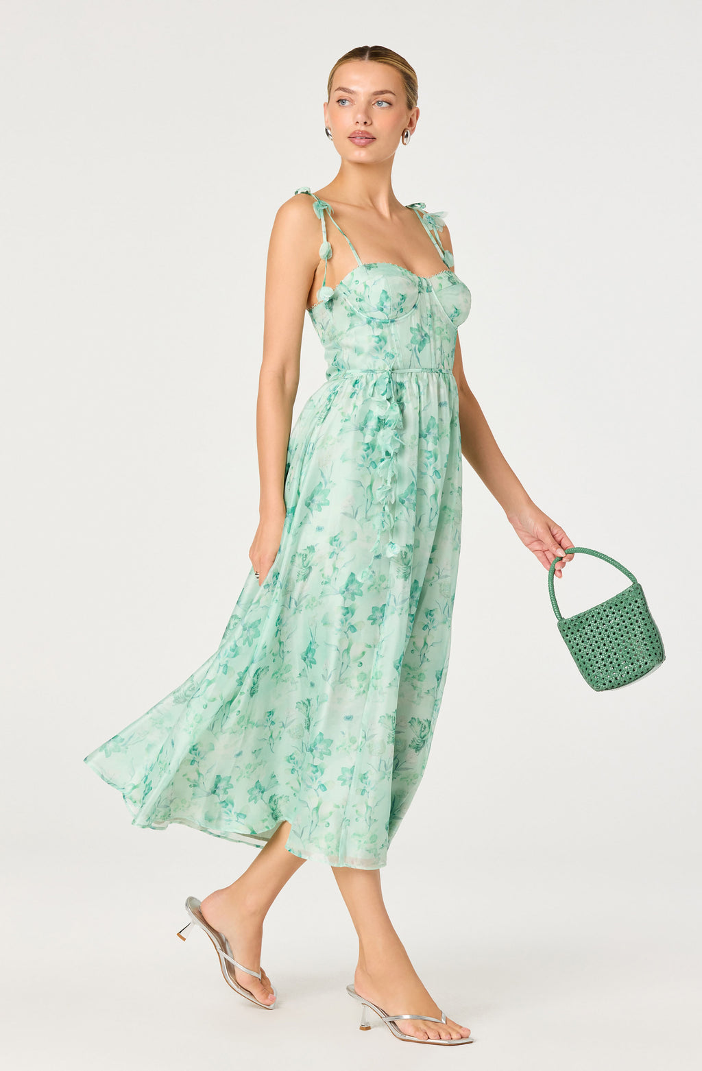 Halcyon Dress in Green Floral