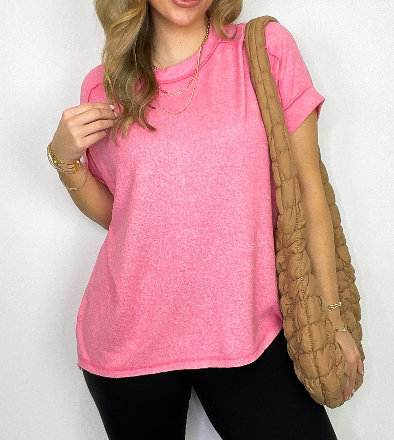 Sunday Muse Melange High Low Tee