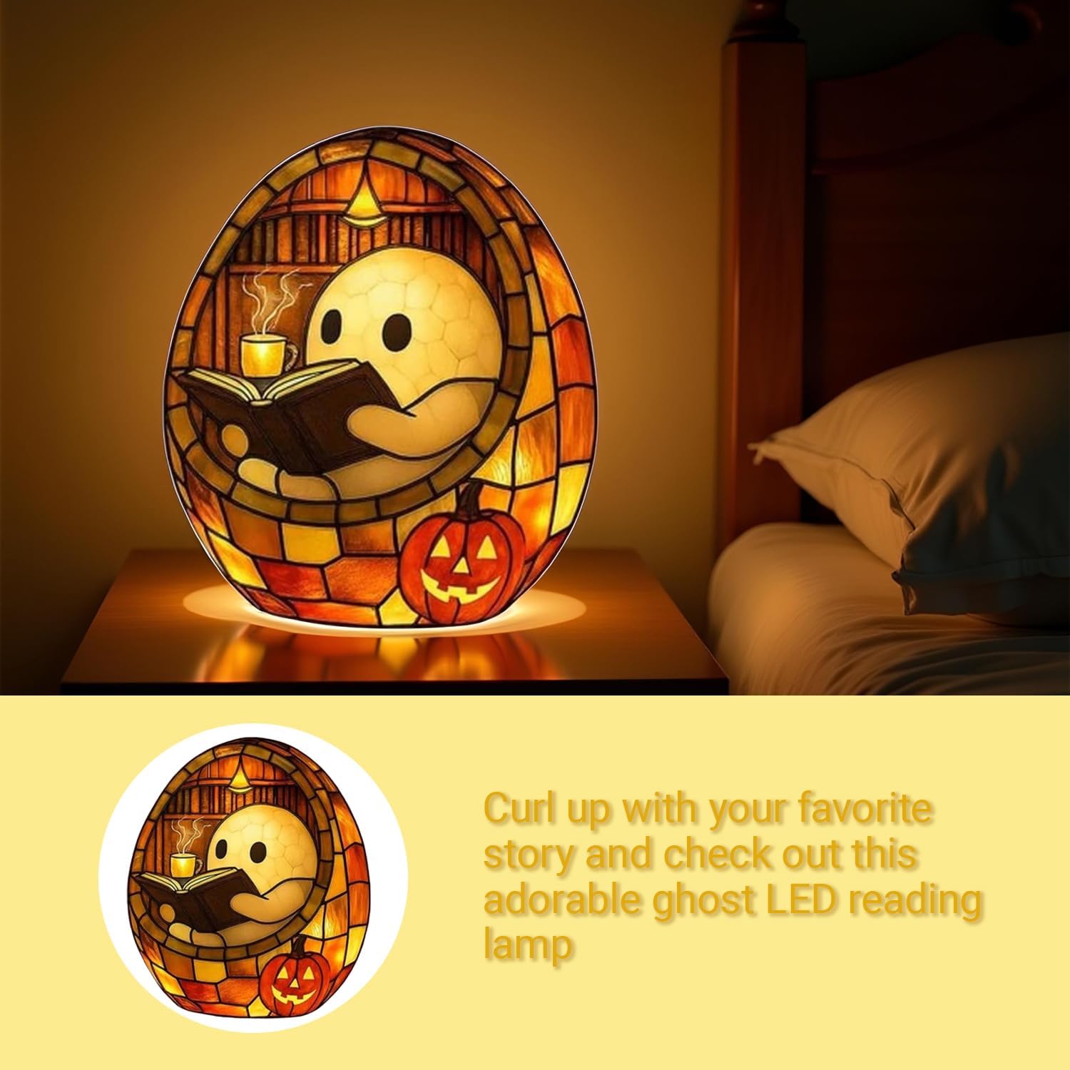 Ghost Reading Book Lamp