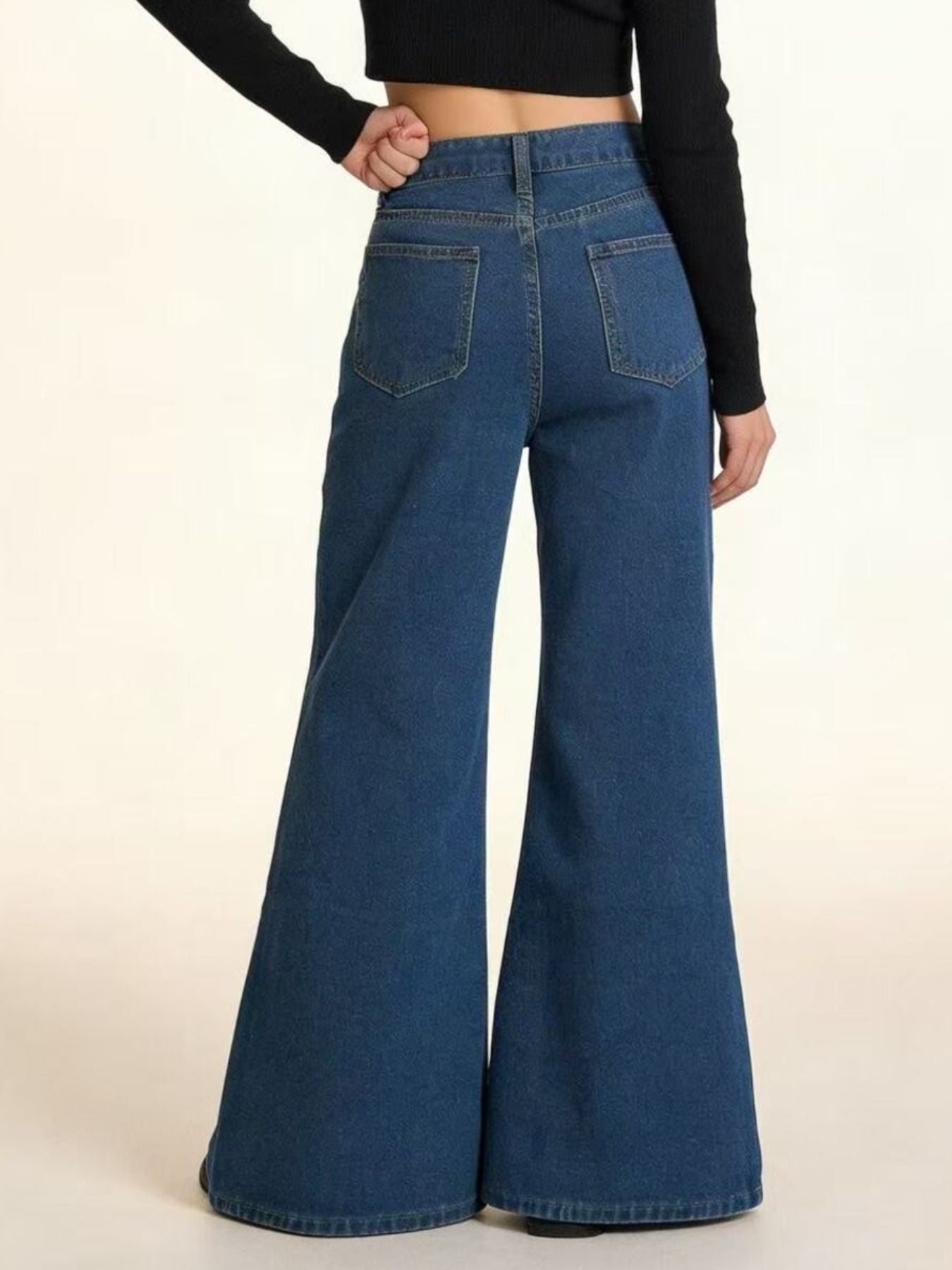 High-Waisted Flare Leg Jeans