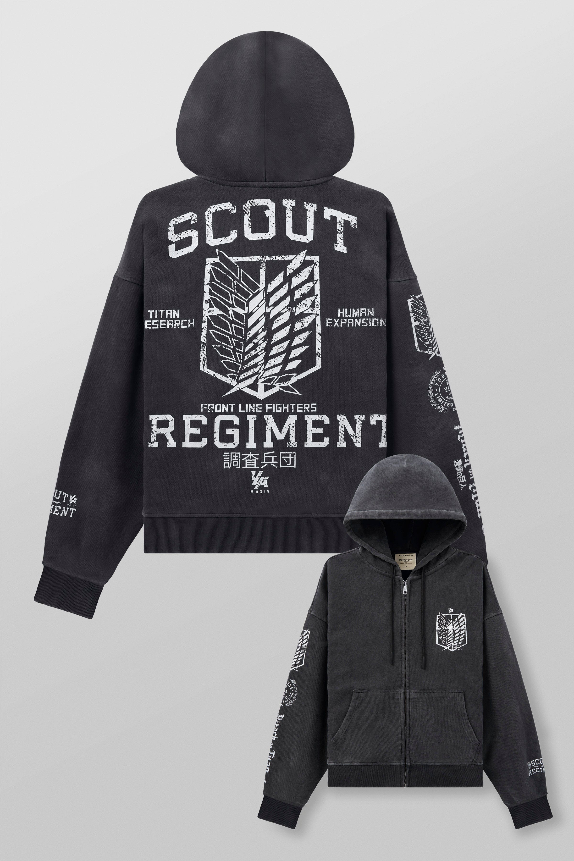 5138 - AOT©  x YLA Zip-Up Hoodies