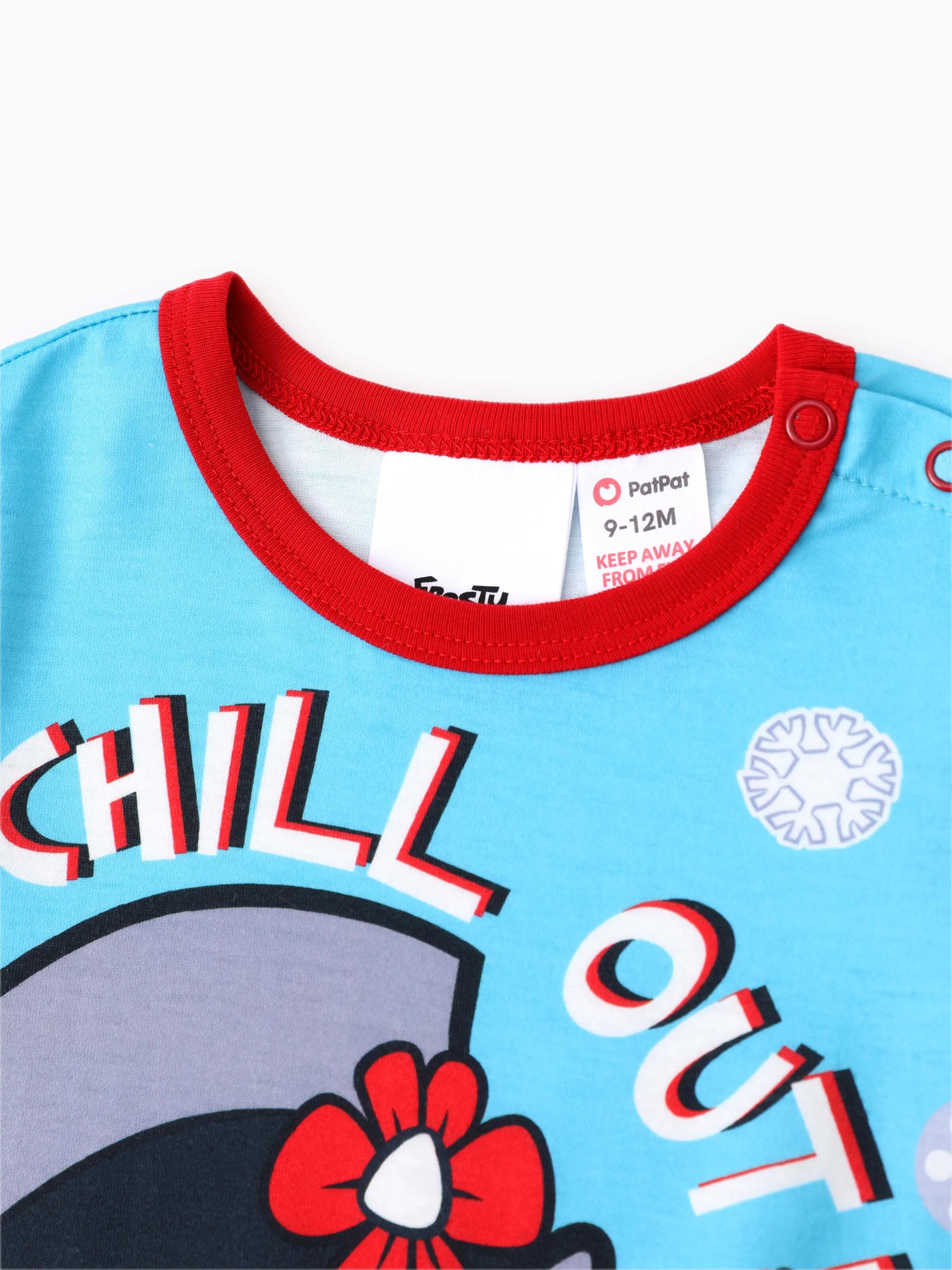 Christmas Snowman Pattern Pajamas Sets with Christmas Socks