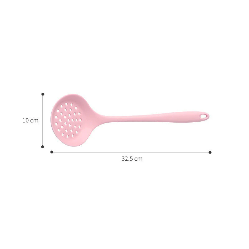 Green-Pink Silicone Kitchen Utensil Set