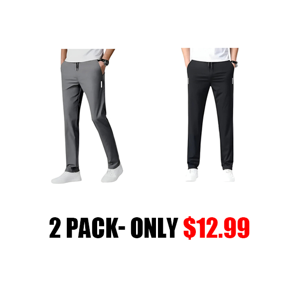 Buy1 Get 1 Free PREMIUM MEN'S LYCRA PANTS(Black & Gray)