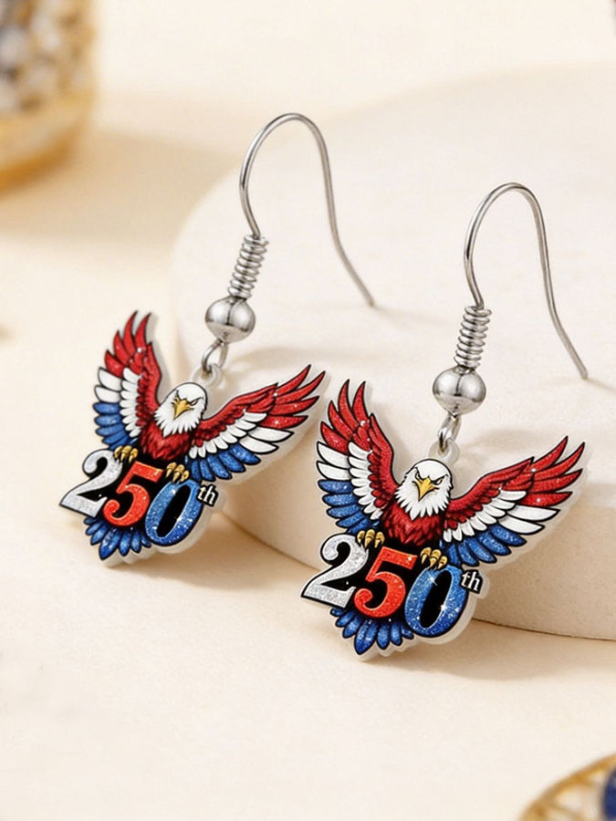 Women'S American Flag Earrings