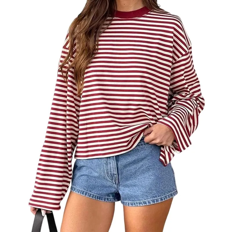 Ladies Fall Casual Striped Top