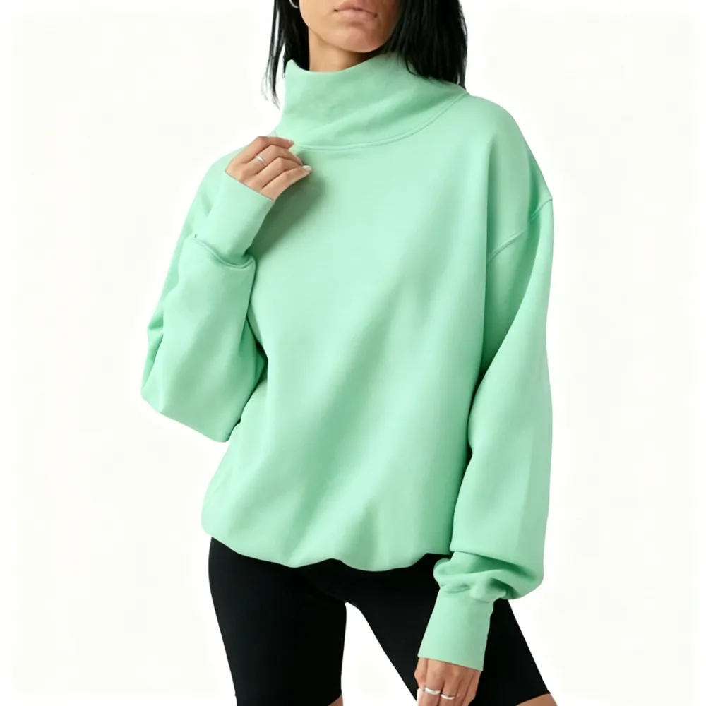 Women's Oversized Turtleneck Sweatshirt