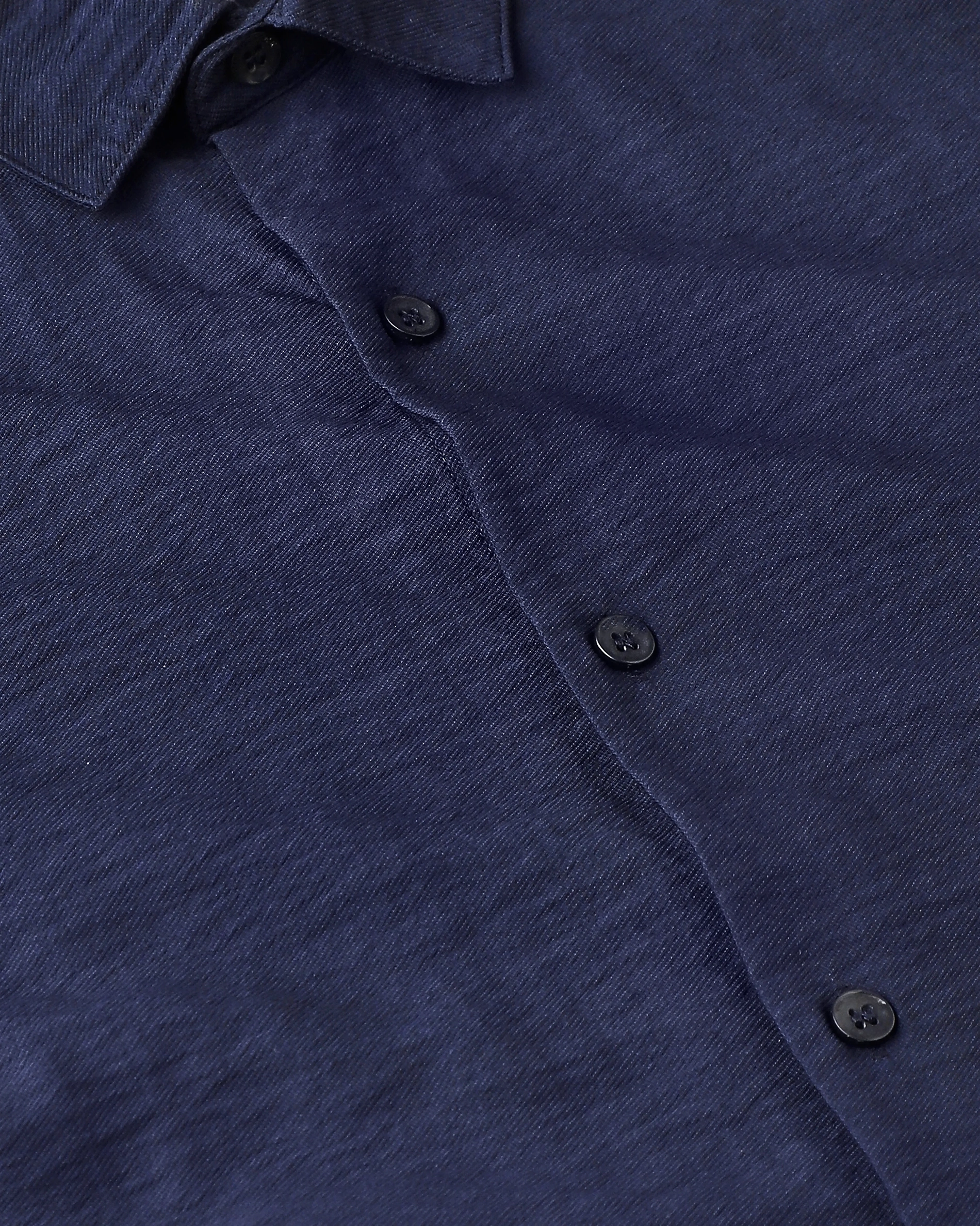 Leisure Simple Comfortable Slim-Fit Breathable Navy Shirt