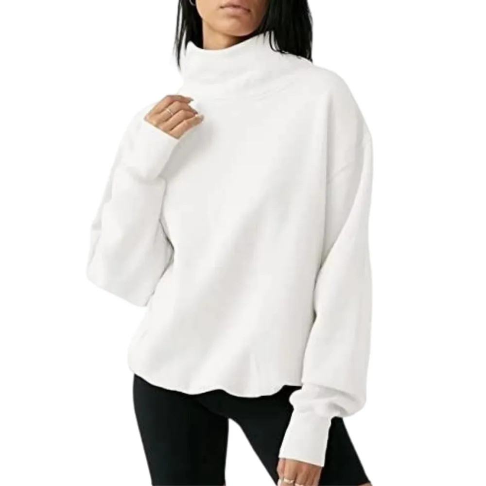 Women's Oversized Turtleneck Sweatshirt