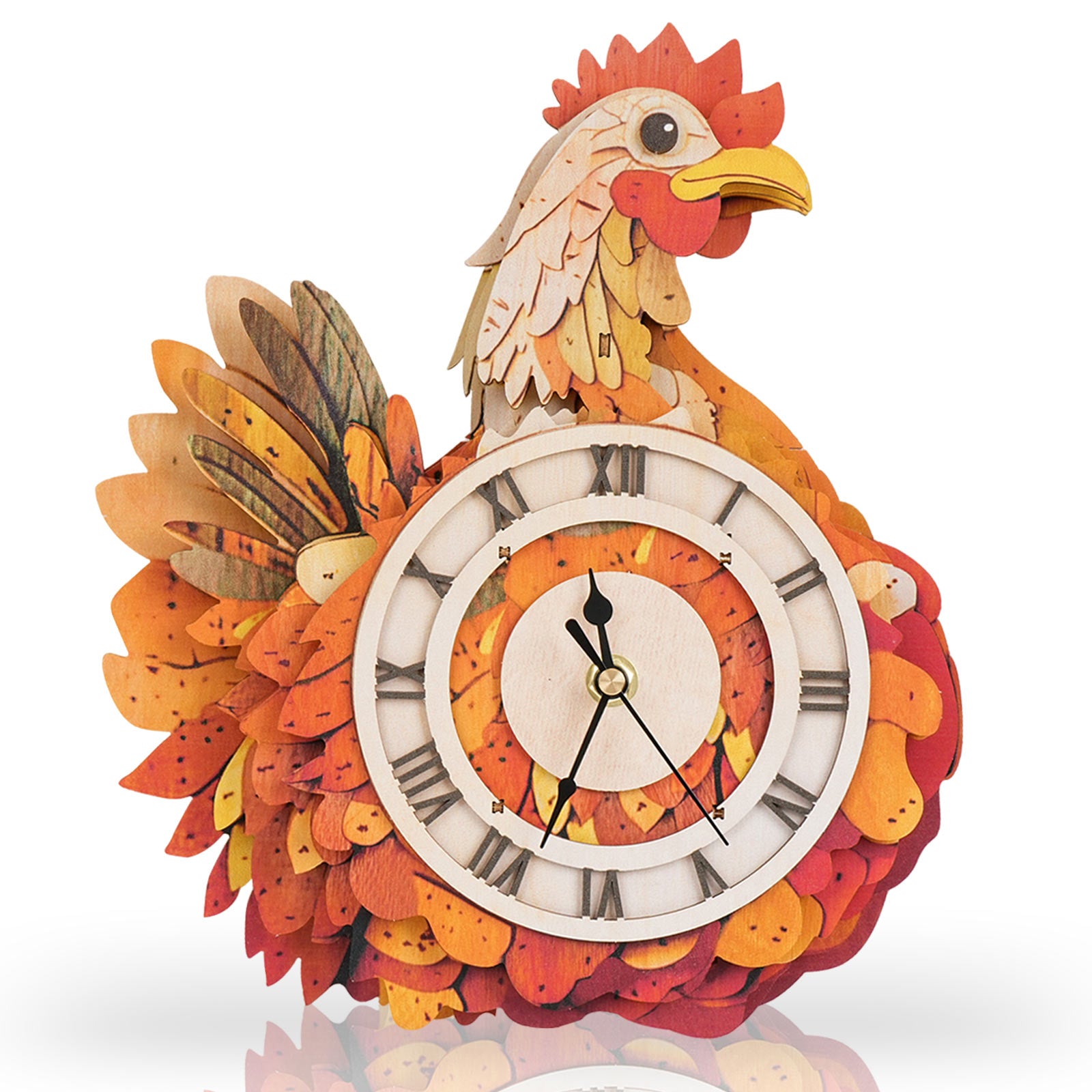Cluck & Tick Hen Egg  â€“ DIY Wooden Clock, 3D Puzzle Craft Kit