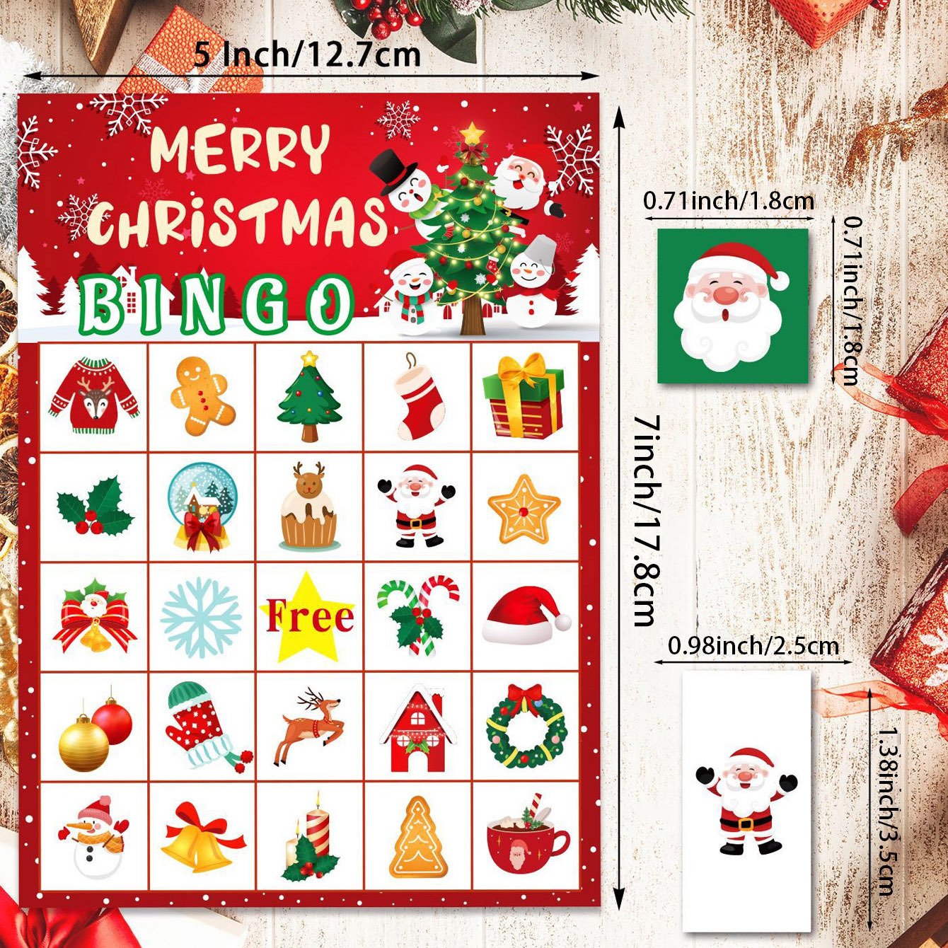 🎄Christmas Bingo game cards 🎅 Holiday Party Games for 24 Players