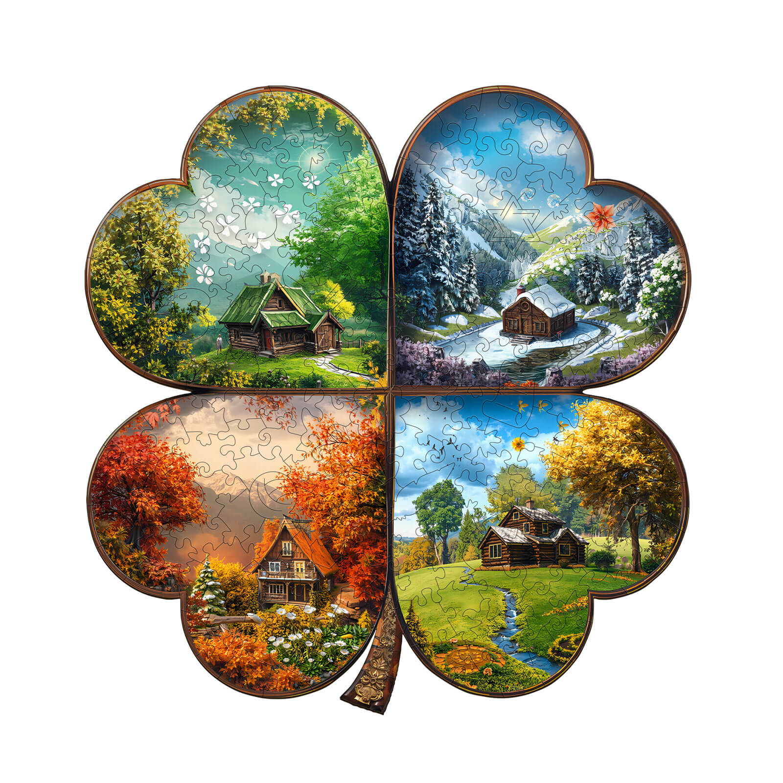Seasons Scenery Wooden Jigsaw Puzzle