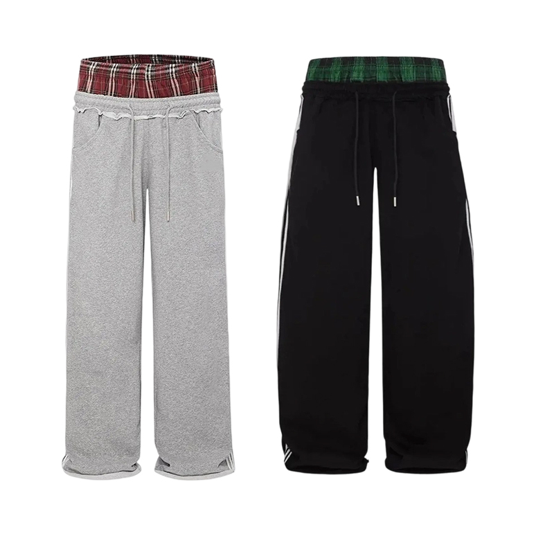 🧩🧩🧩Unisex Plaid Patchwork Sweatpants