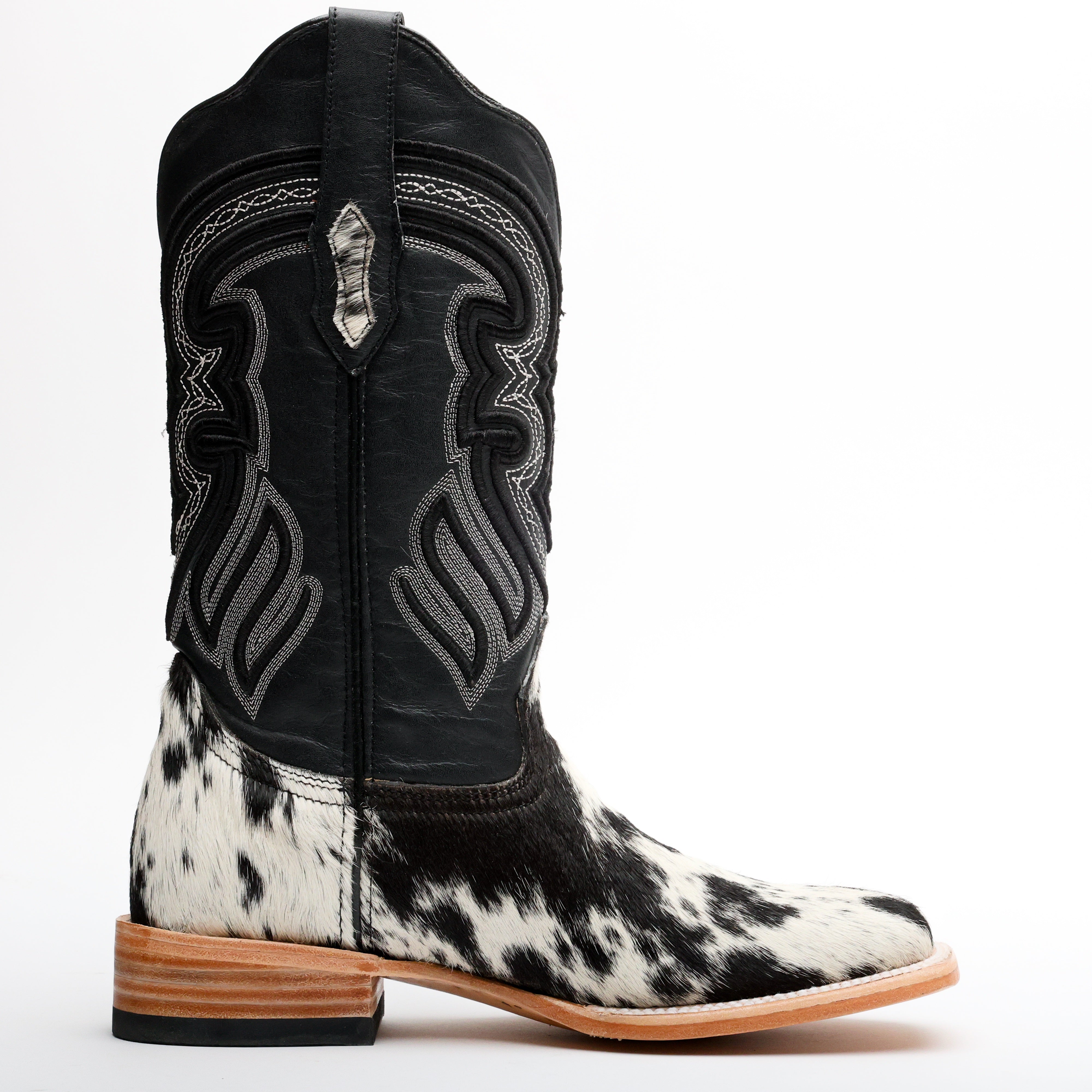 Genuine Cowhide Boots - Square Toe