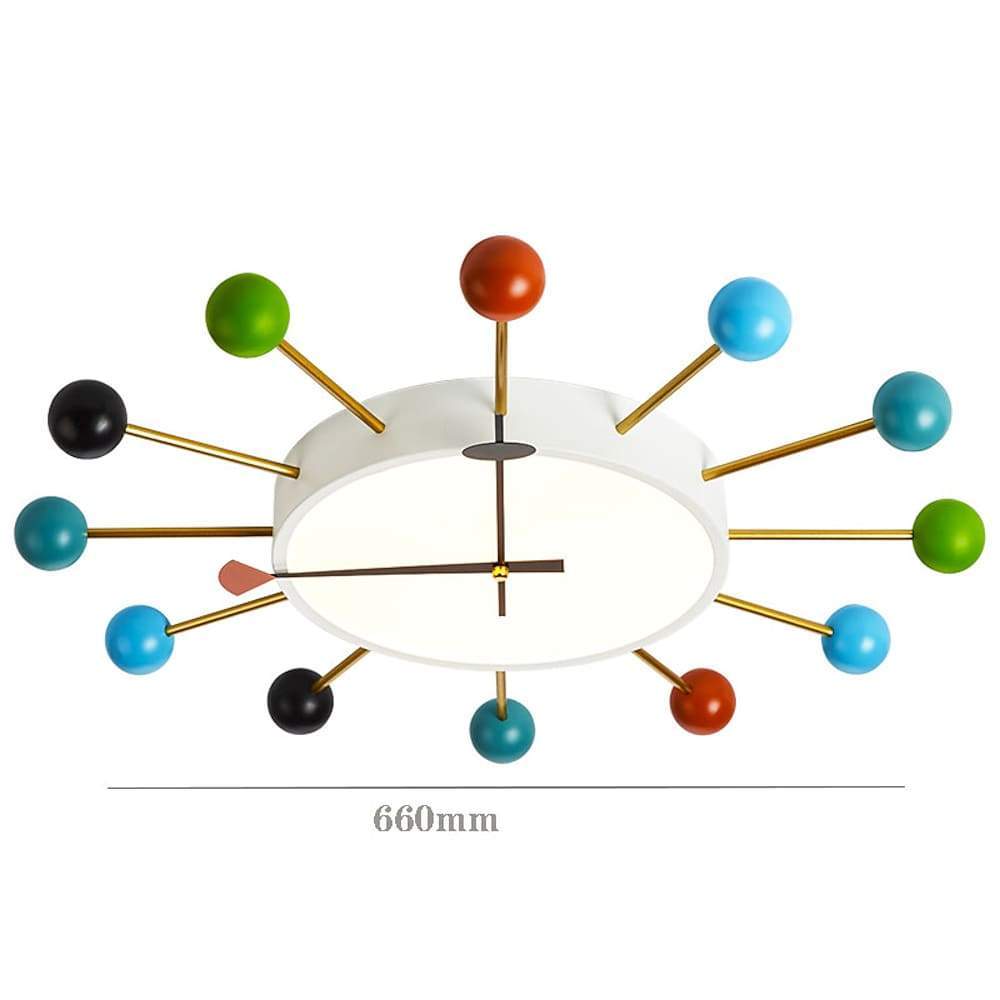 Round Colored Globes Flush Mount Ceiling Light for Living Room LED Baby Kids Lights