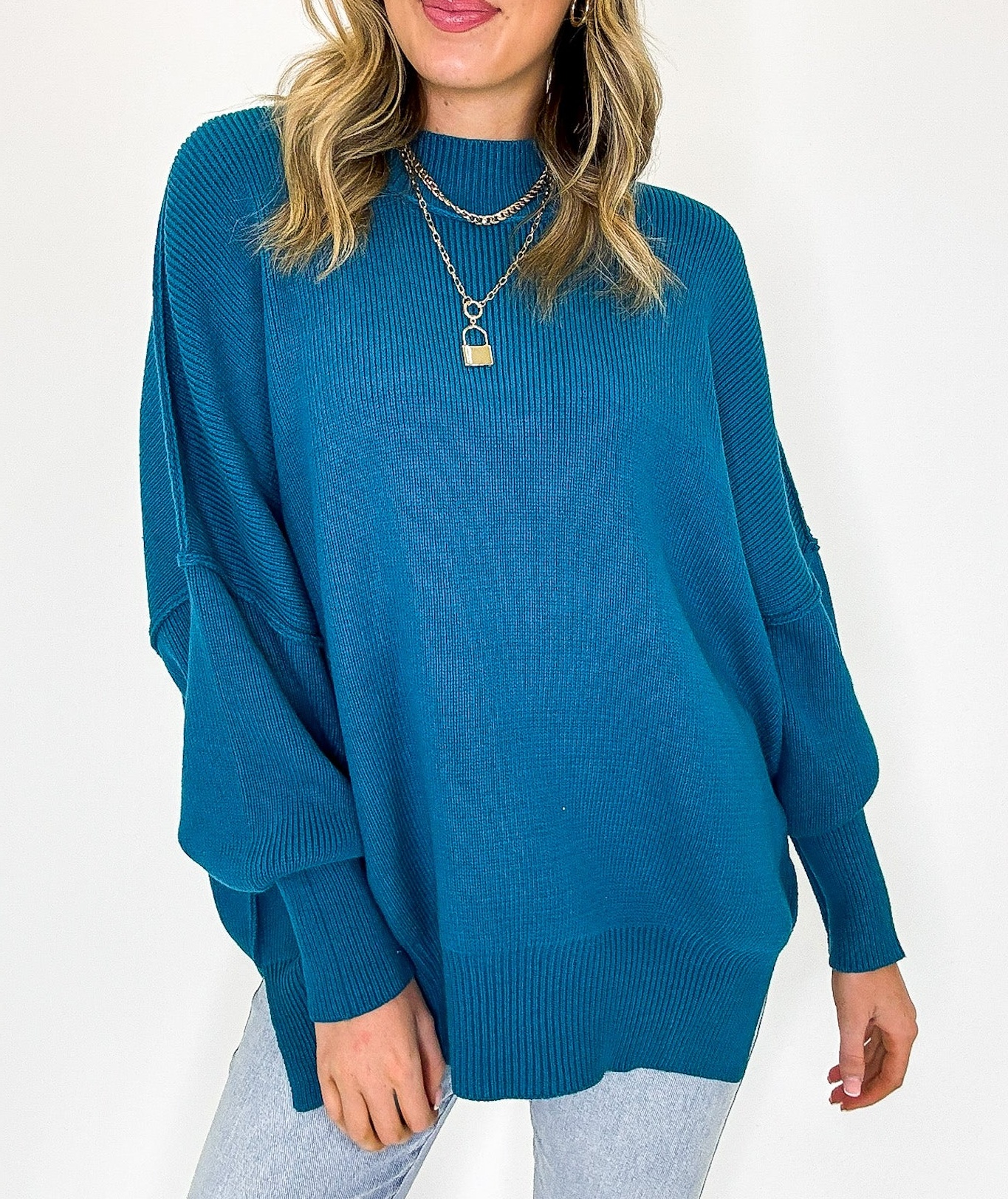 Simple Street Side Slit Oversized Sweater - BACK IN STOCK