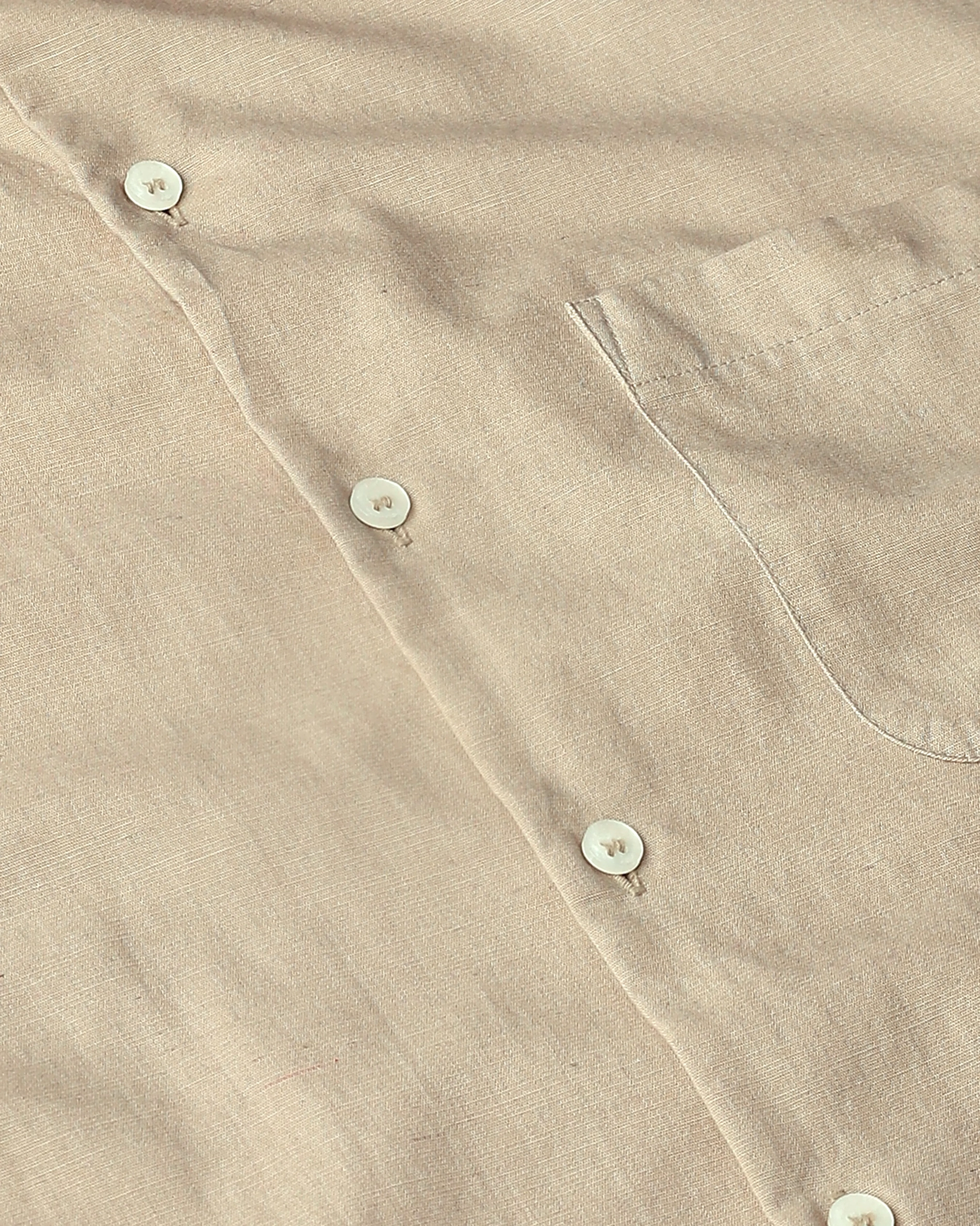Leisure Simple Daily Slim-Fit Breathable Beige Shirt