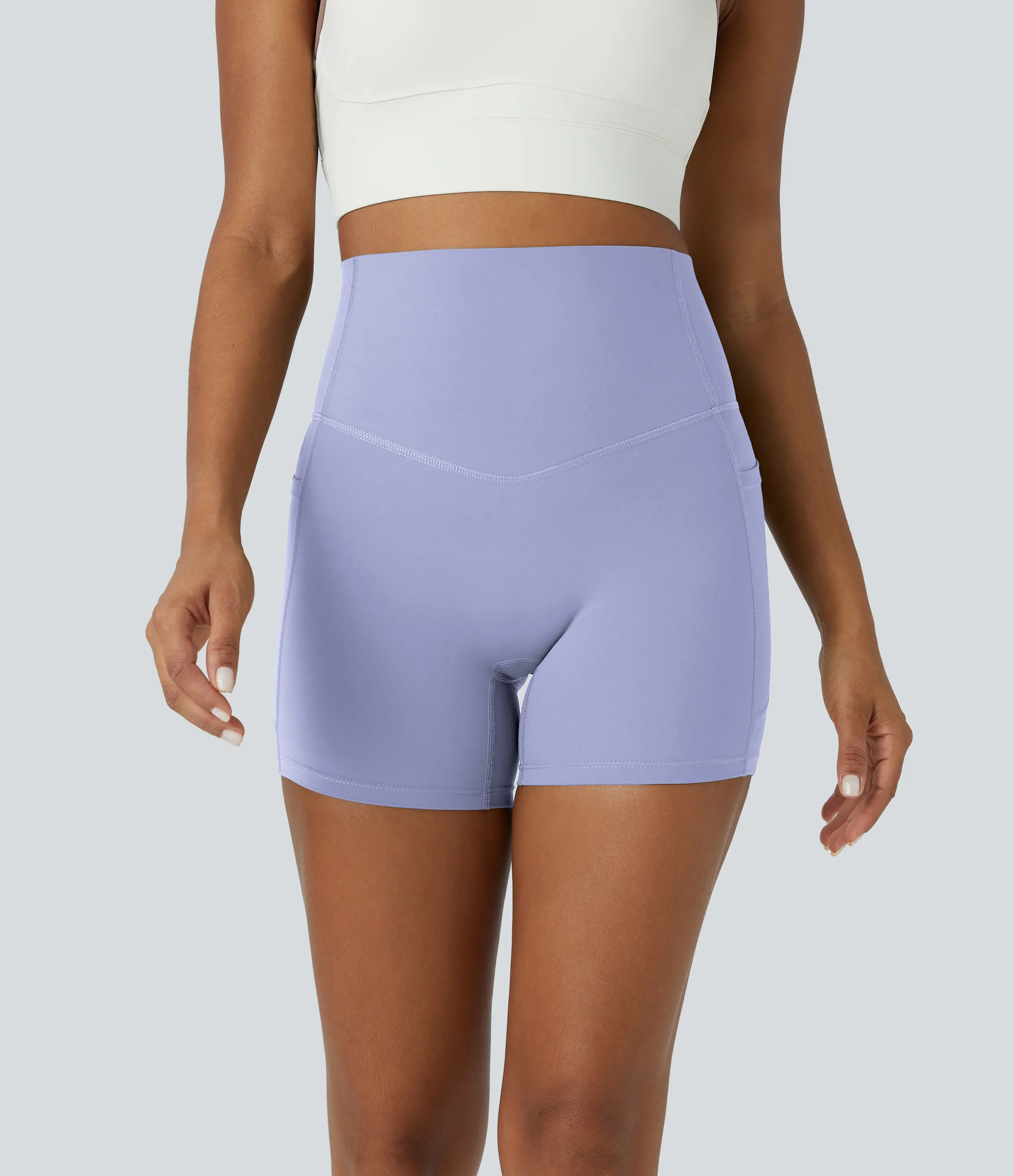 Women’s High-Waist Sculpting Biker Shorts With Pockets