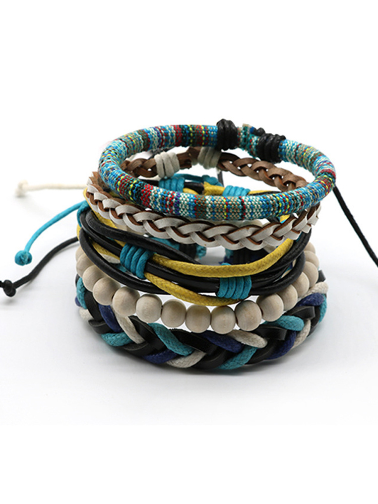 Japanese Marine Vintage Pu Men's Multi-layer Bracelet